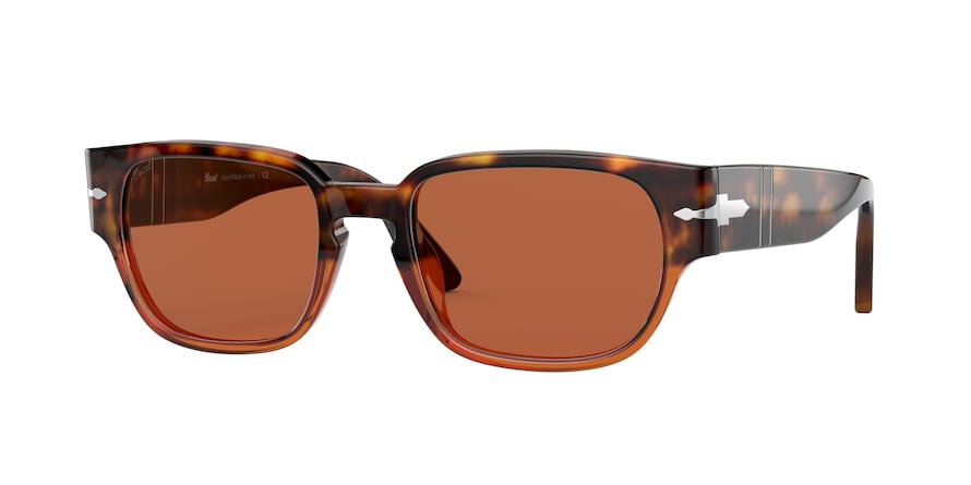Persol PO3245S Pillow Sunglasses  112153-BROWN TORTOISE & OPAL BORDEAUX 52-19-145 - Color Map multi