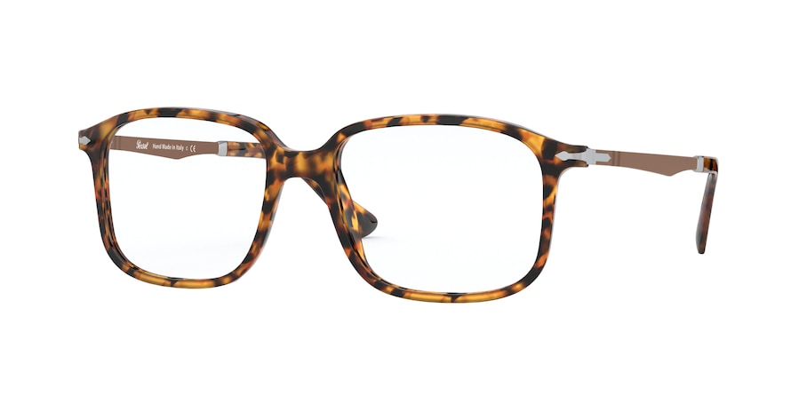 Persol PO3246V Rectangle Eyeglasses  1052-MADRETERRA 53-17-145 - Color Map havana