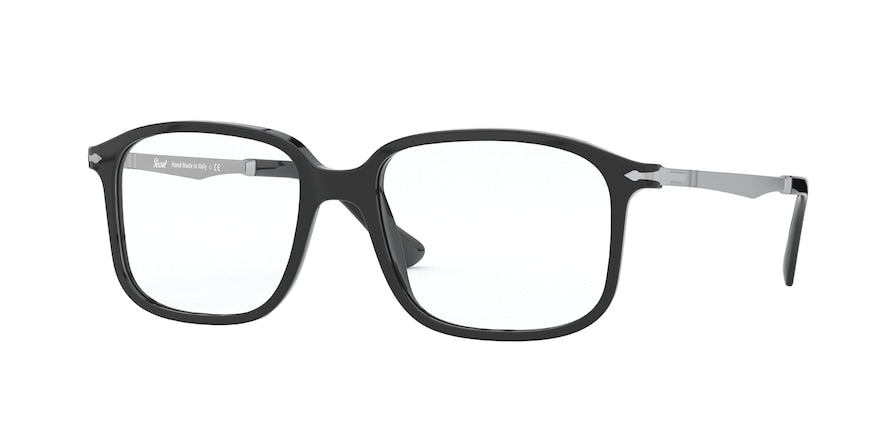 Persol PO3246V Rectangle Eyeglasses  95-BLACK 53-17-145 - Color Map black