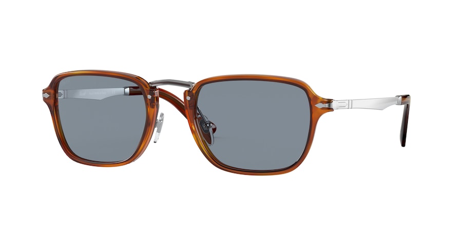 Persol PO3247S Rectangle Sunglasses  96/56-TERRA DI SIENA 51-21-140 - Color Map havana