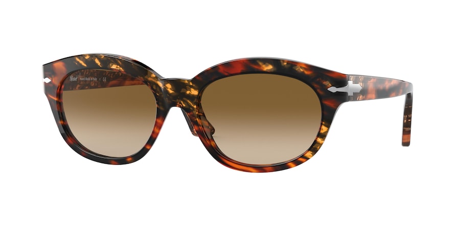 Persol PO3250S Pillow Sunglasses  108151-DARK BROWN TORTOISE 55-18-140 - Color Map brown