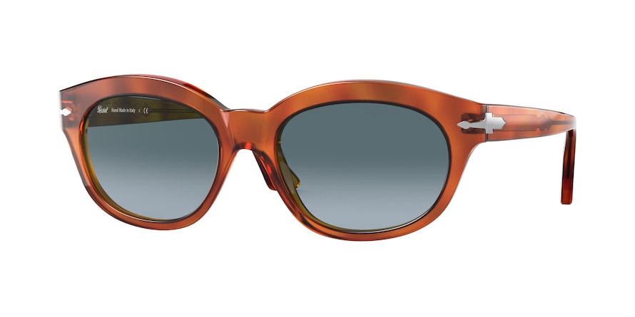 Persol PO3250S Pillow Sunglasses  96/Q8-TERRA DI SIENA 55-18-140 - Color Map havana