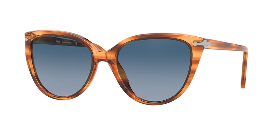 Persol PO3251S Butterfly Sunglasses  960/Q8-STRIPED BROWN 55-18-145 - Color Map brown