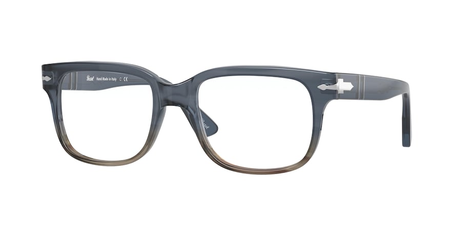 Persol PO3252V Pillow Eyeglasses  1012-GRADIENT GREY & STRIPED BROWN 52-19-145 - Color Map multi
