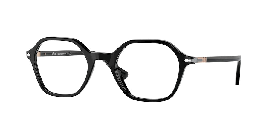 Persol PO3254V Square Eyeglasses  95-BLACK 49-21-145 - Color Map black