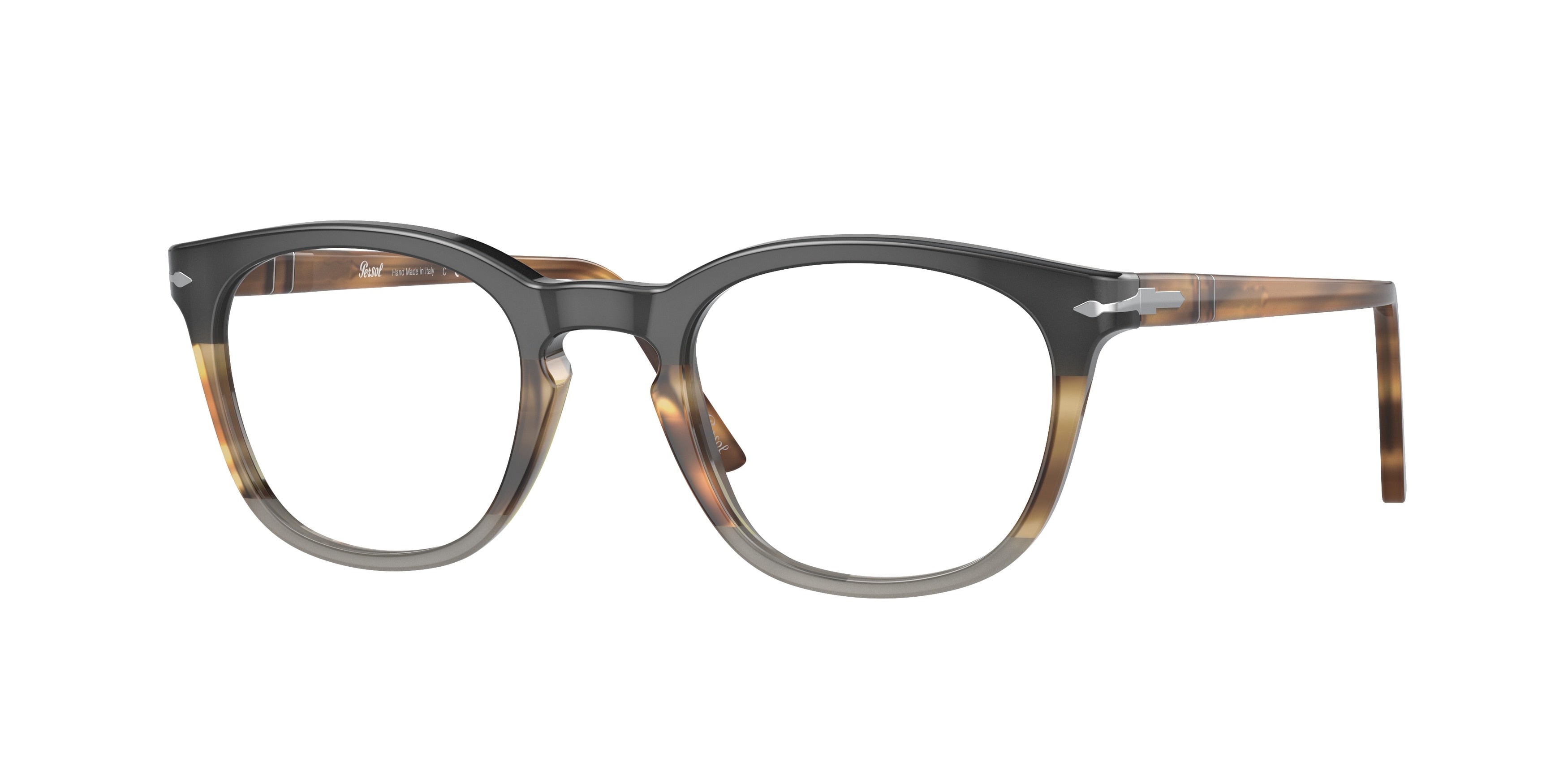 Persol PO3258V Phantos Eyeglasses  1135-Striped Brown 48-145-21 - Color Map Tortoise