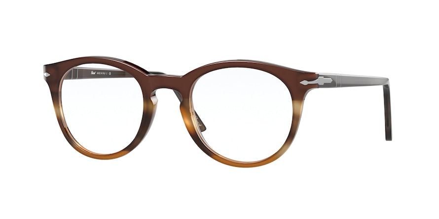 Persol PO3259V Phantos Eyeglasses  1136-STRIPED BROWN & GREY & BEIGE 48-21-145 - Color Map multi