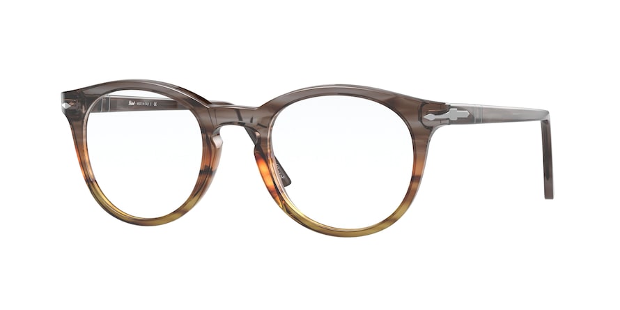 Persol PO3259V Phantos Eyeglasses  1137-STRIPED GREY & GRADIENT BROWN 48-21-145 - Color Map multi
