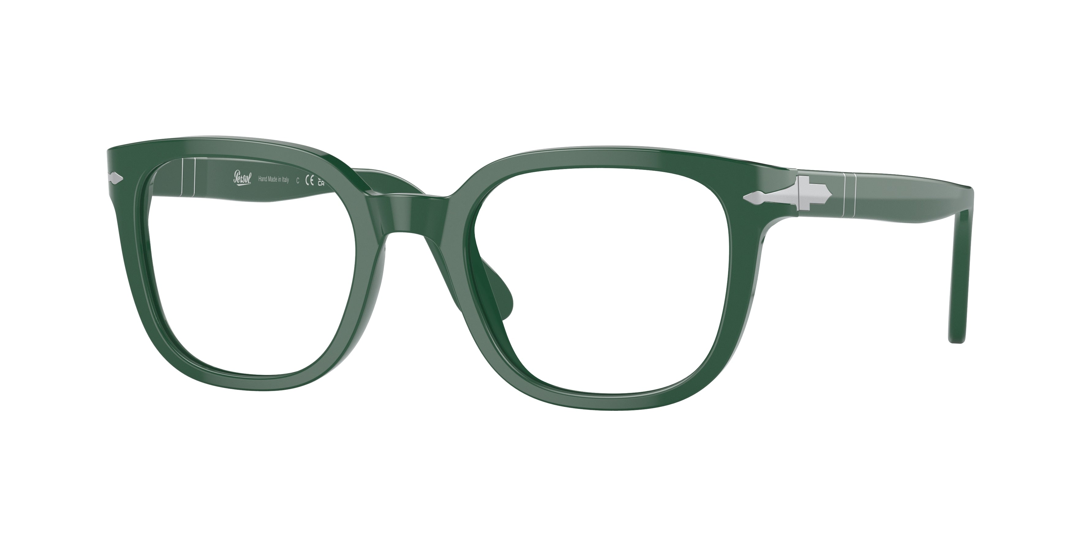 Persol PO3263V Square Eyeglasses  1171-Solid Green 52-145-21 - Color Map Green