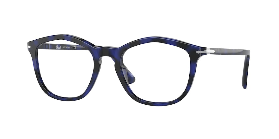 Persol PO3267V Irregular Eyeglasses  1099-SPOTTED BLUE 51-19-145 - Color Map multi