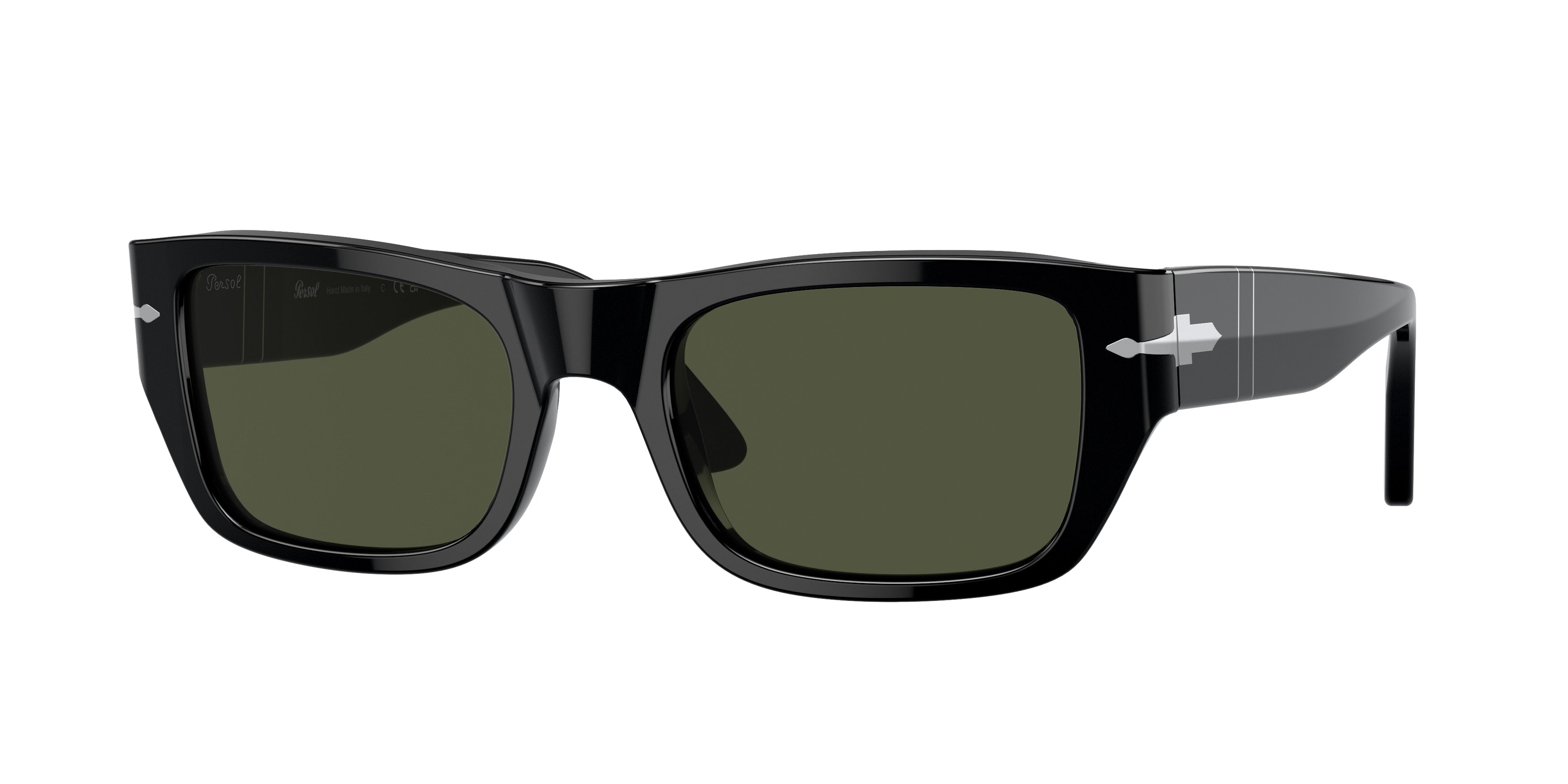 Persol PO3268S Rectangle Sunglasses  95/31-Black 53-145-20 - Color Map Black