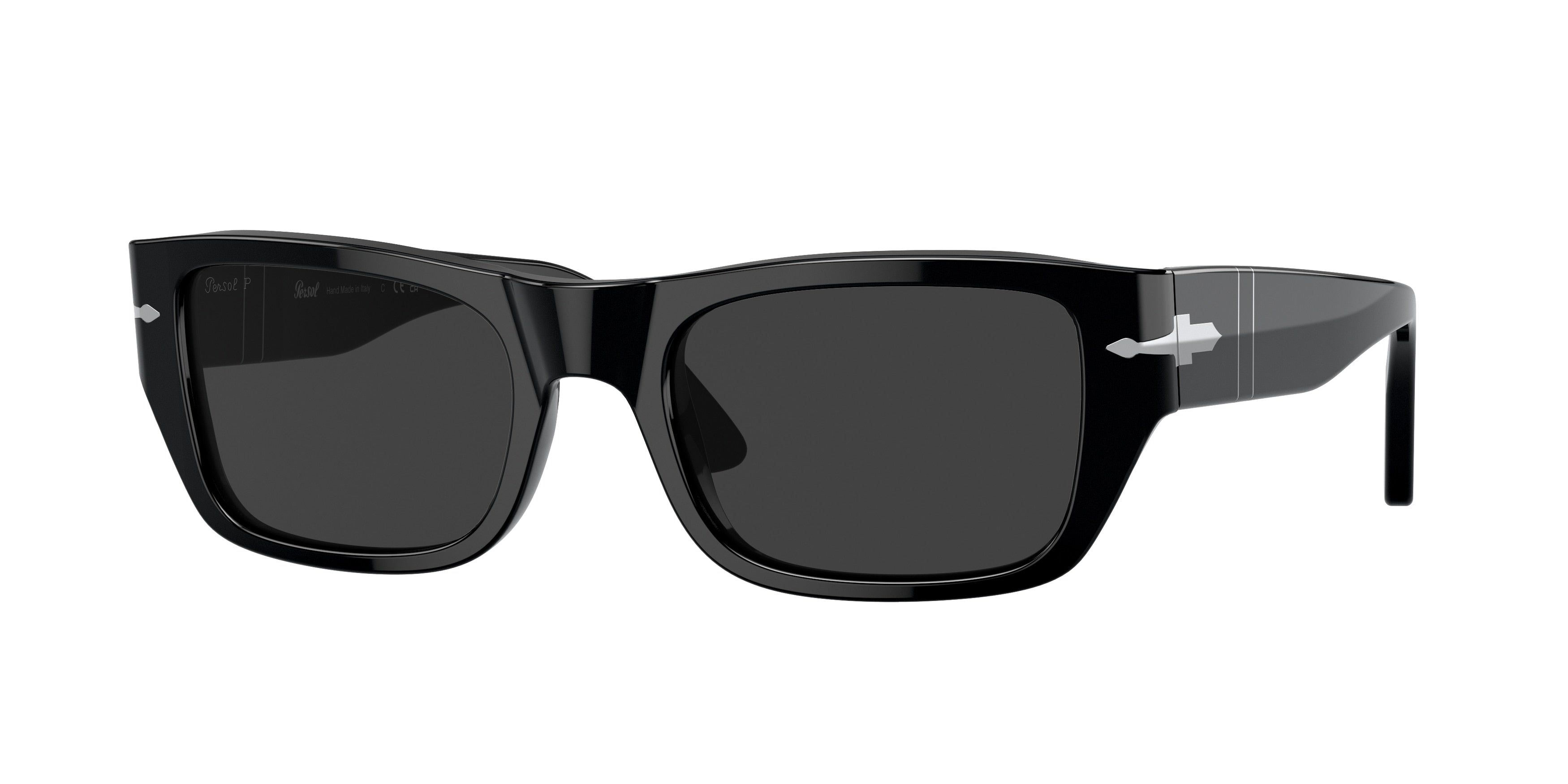 Persol PO3268S Rectangle Sunglasses  95/48-Black 53-145-20 - Color Map Black