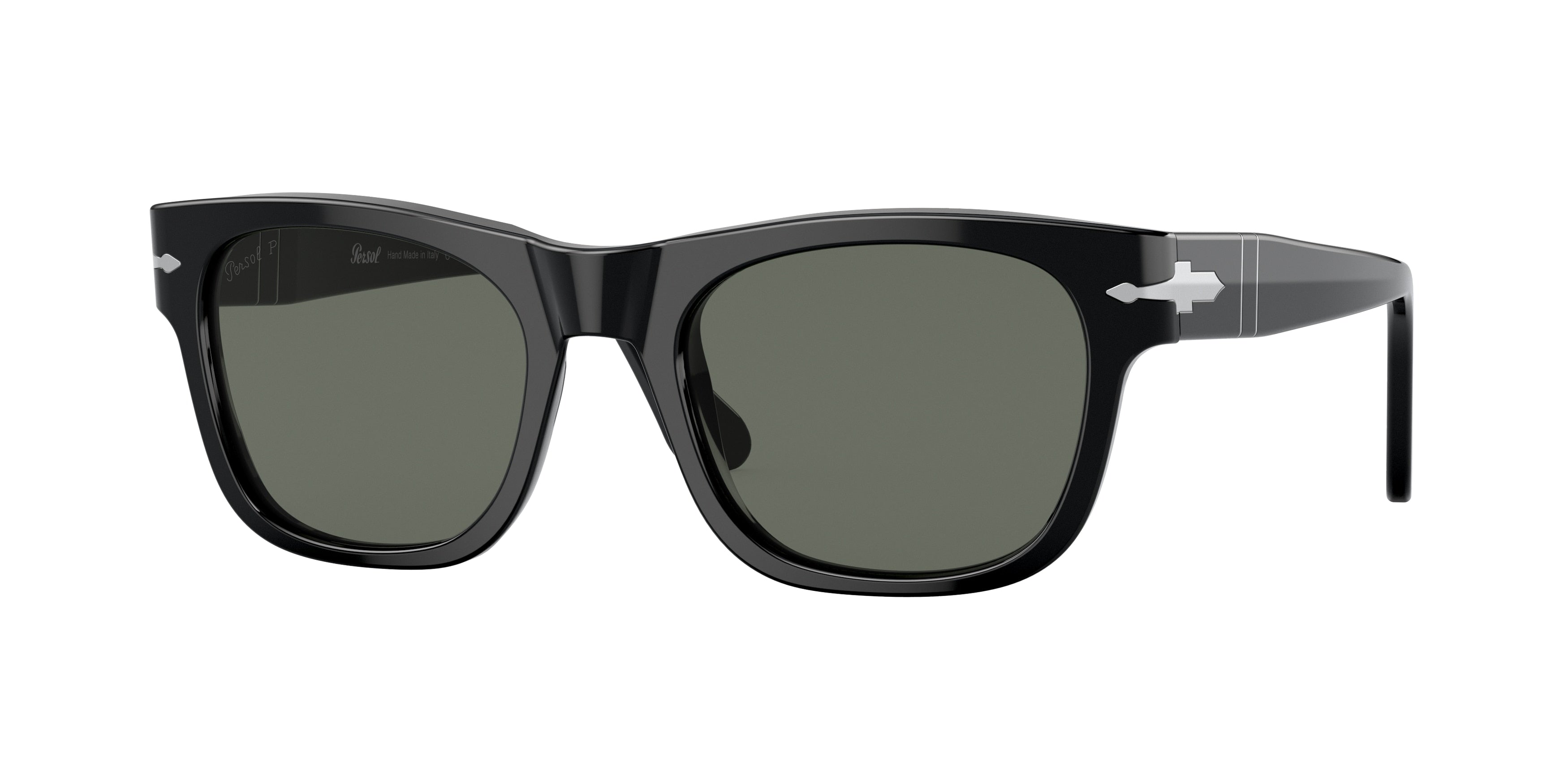 Persol PO3269S Rectangle Sunglasses  95/58-Black 52-145-20 - Color Map Black