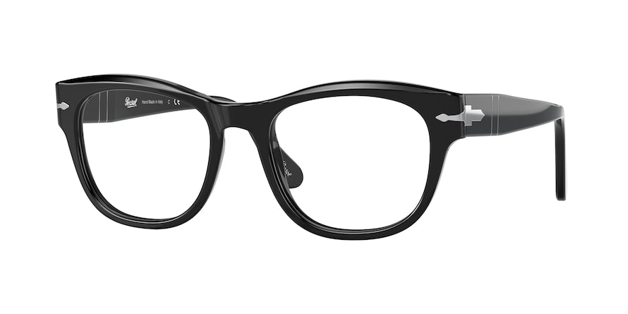Persol PO3270V Rectangle Eyeglasses  95-BLACK 52-19-150 - Color Map black