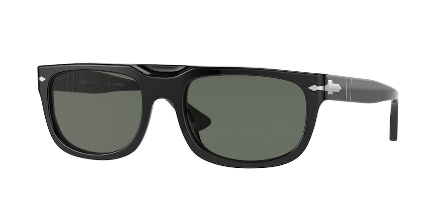 Persol PO3271S Rectangle Sunglasses  95/58-BLACK 55-19-145 - Color Map black