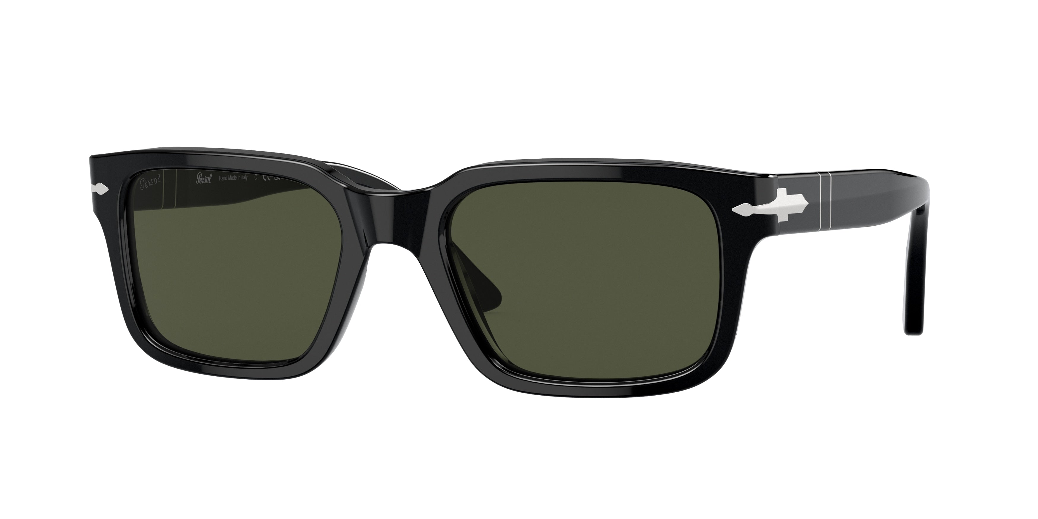 Persol PO3272S Rectangle Sunglasses  95/31-Black 55-145-20 - Color Map Black