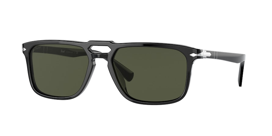 Persol PO3273S Rectangle Sunglasses  95/31-BLACK 55-17-145 - Color Map black