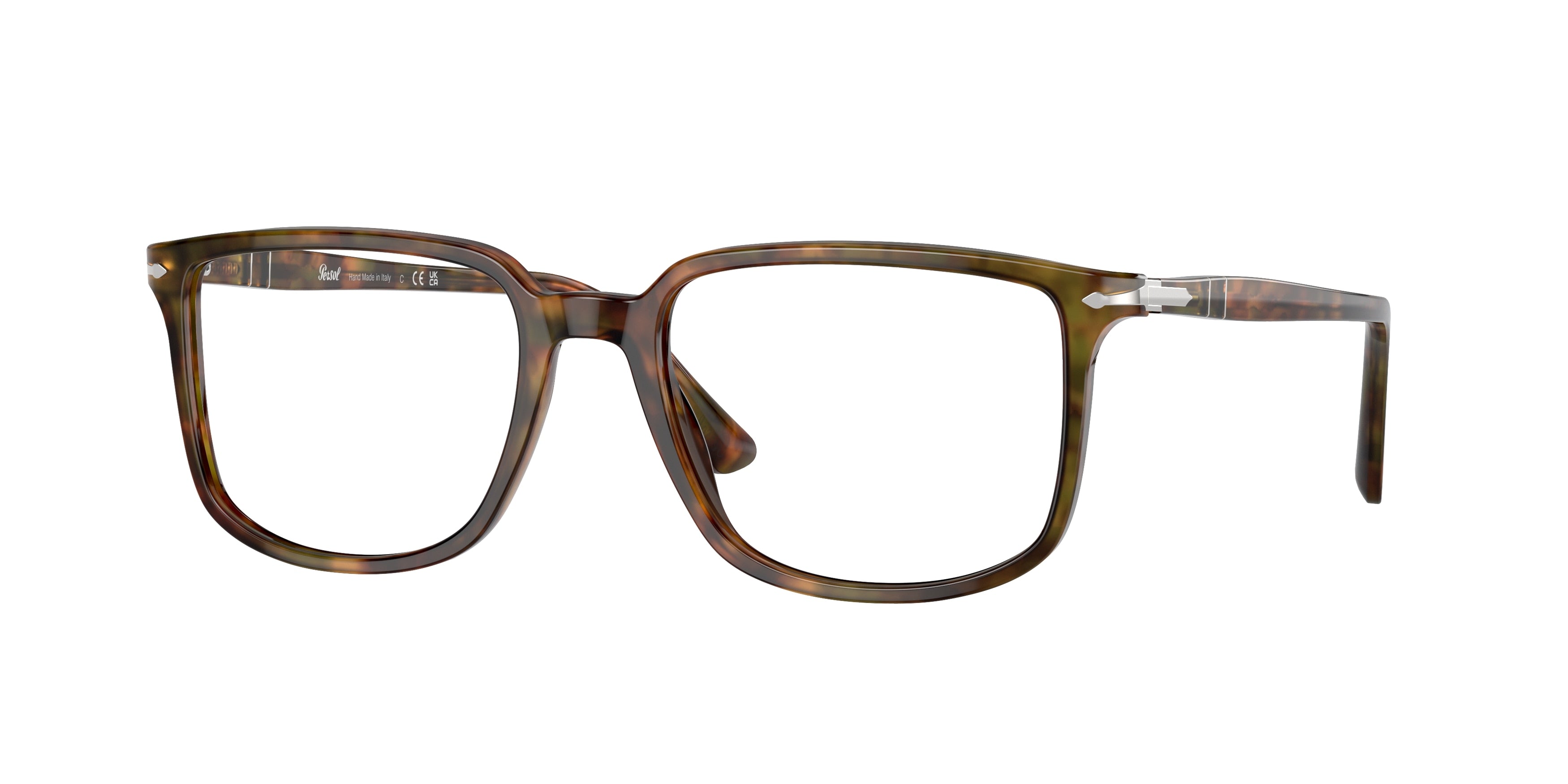 Persol PO3275V Rectangle Eyeglasses  108-Caffe 52-145-18 - Color Map Tortoise