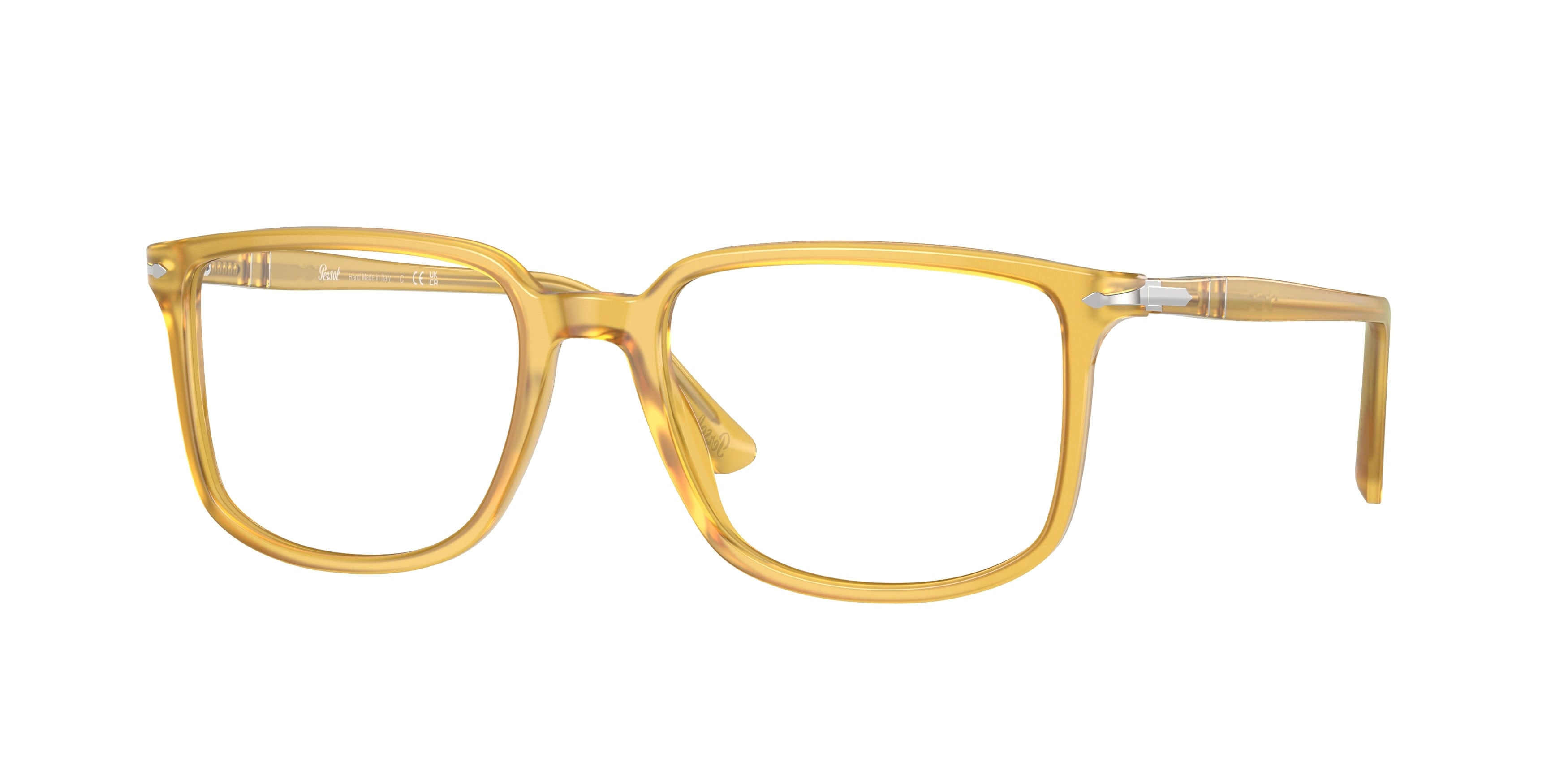 Persol PO3275V Rectangle Eyeglasses  204-Miele 54-145-18 - Color Map Yellow
