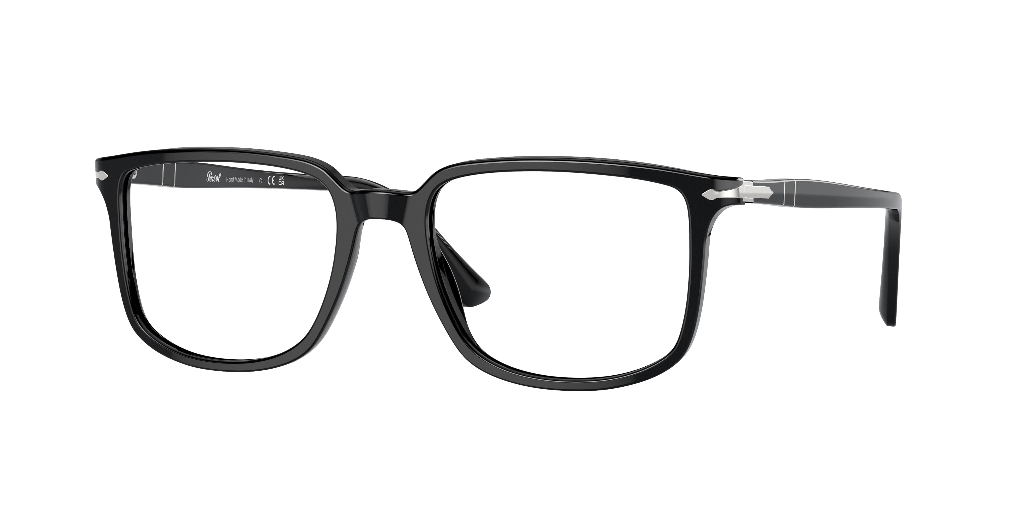 Persol PO3275V Rectangle Eyeglasses  95-Black 54-145-18 - Color Map Black