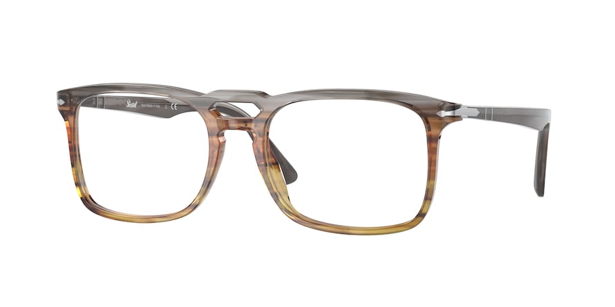 Persol PO3277V Pillow Eyeglasses  1137-STRIPED GREY/GRADIENT BROWN 54-18-145 - Color Map multi