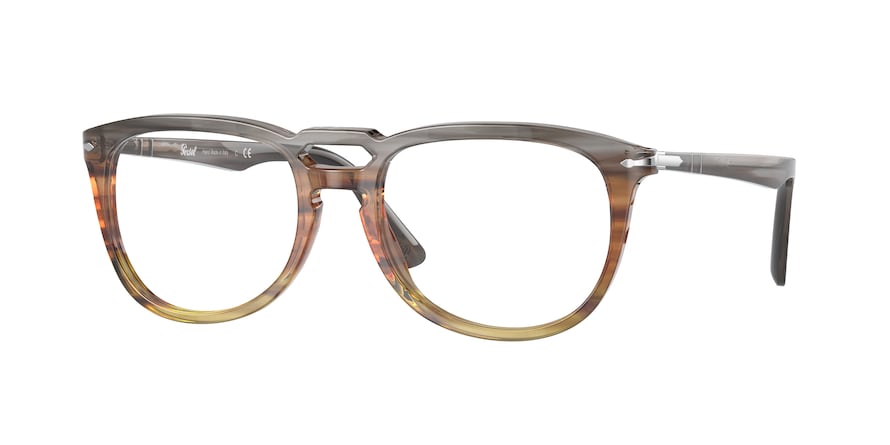Persol PO3278V Pillow Eyeglasses  1137-ST. GREYGRADIENT BROWN 53-18-145 - Color Map multi