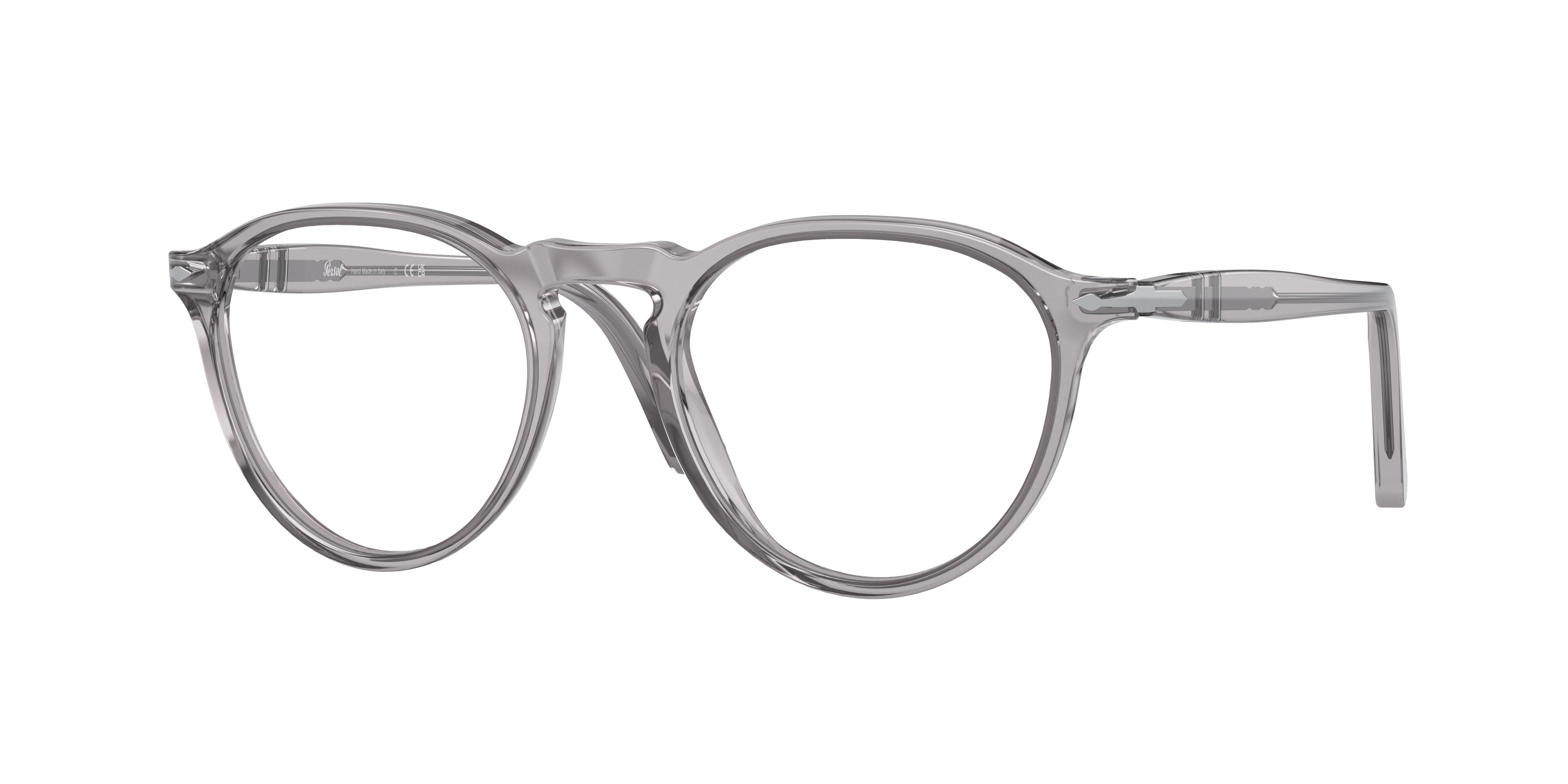 Persol PO3286V Phantos Eyeglasses  309-Transparent Grey 51-140-19 - Color Map Grey