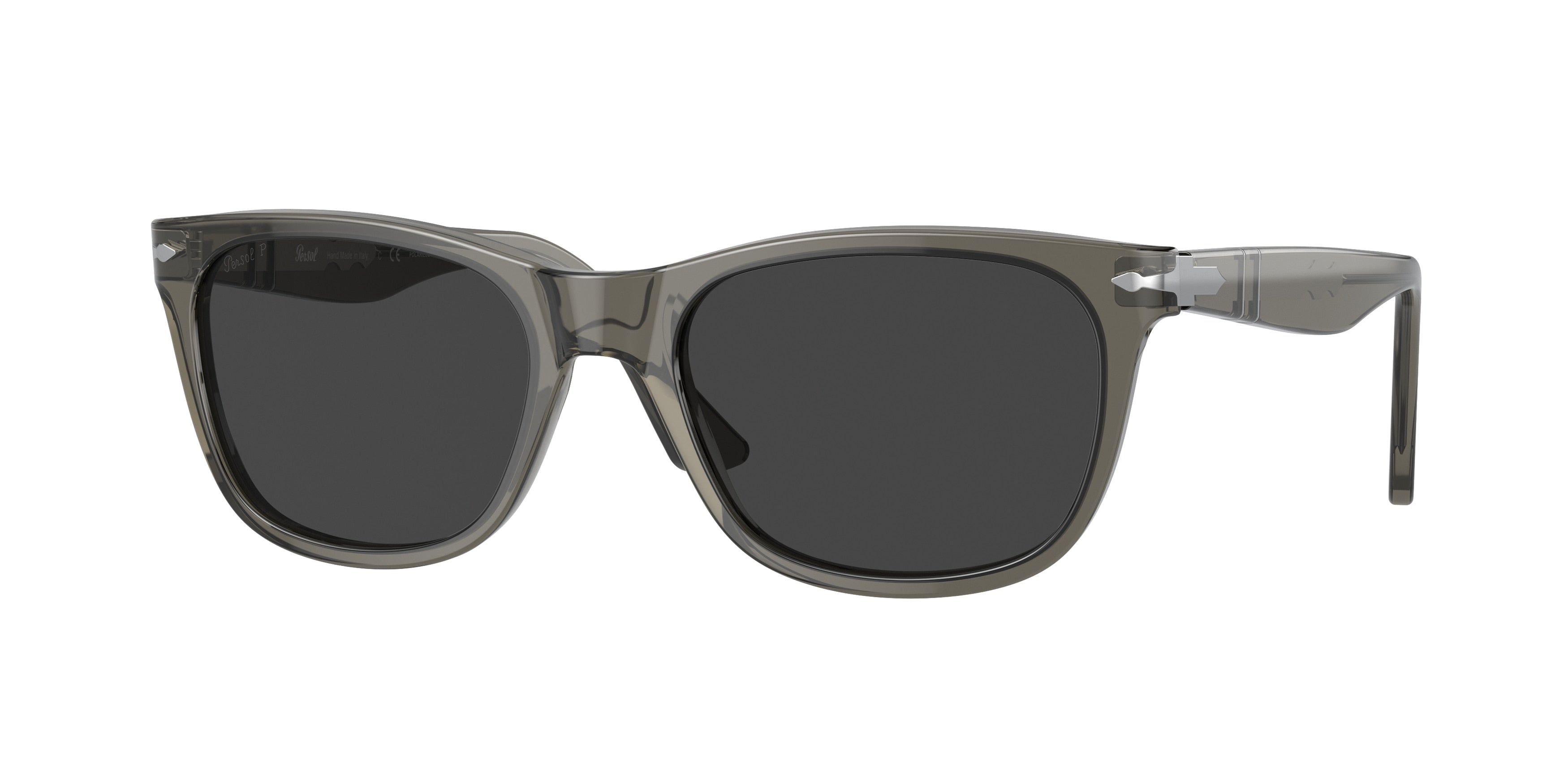 Persol PO3291S Rectangle Sunglasses  110348-Trasparent Taupe Grey 57-145-19 - Color Map Grey