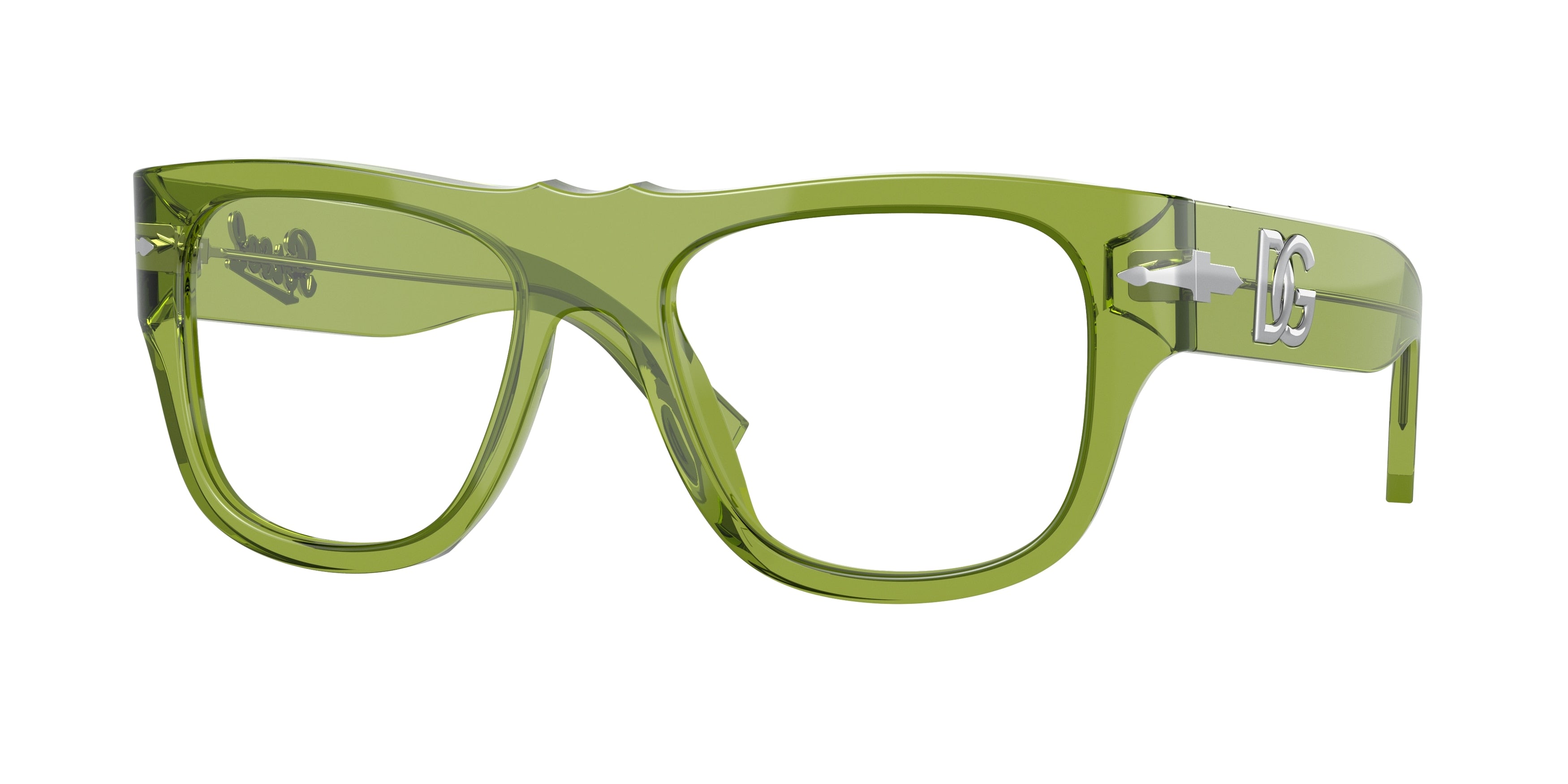Persol PO3294V Pillow Eyeglasses  1165-Transparent Green 54-140-19 - Color Map Green