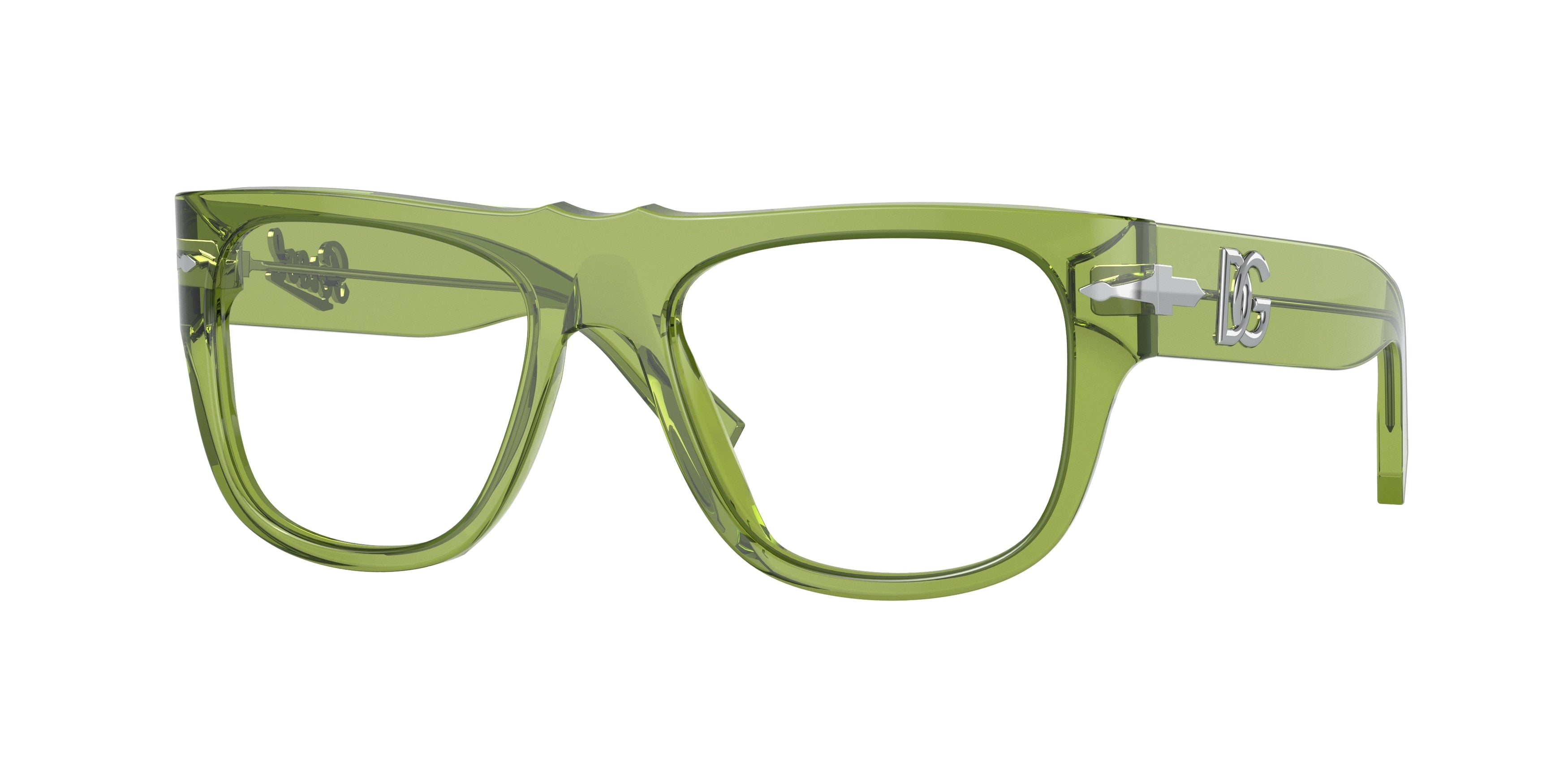 Persol PO3295V Pillow Eyeglasses  1165-Transparent Green 51-135-18 - Color Map Green