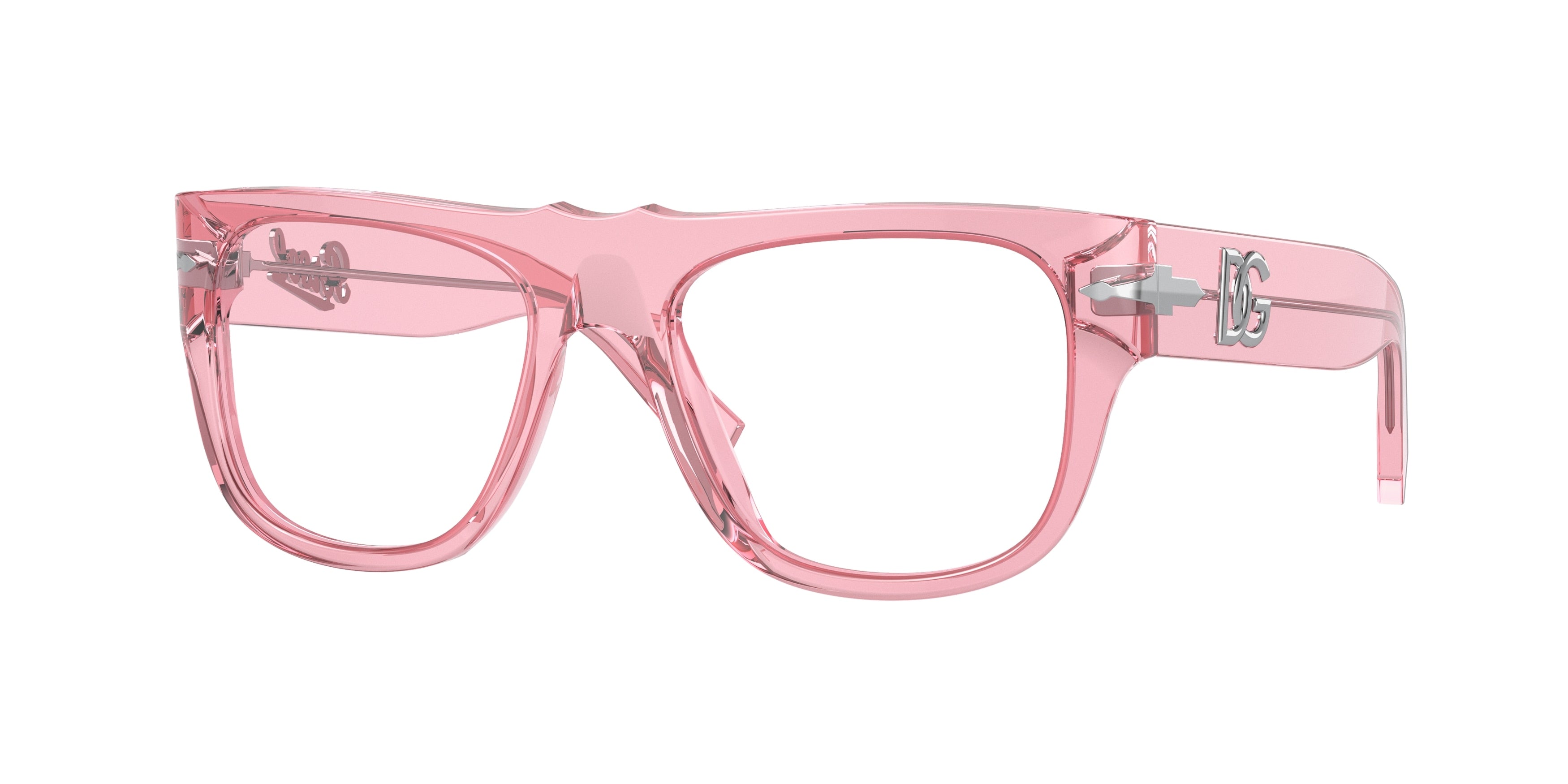 Persol PO3295V Pillow Eyeglasses  1166-Transparent Pink 51-135-18 - Color Map Pink
