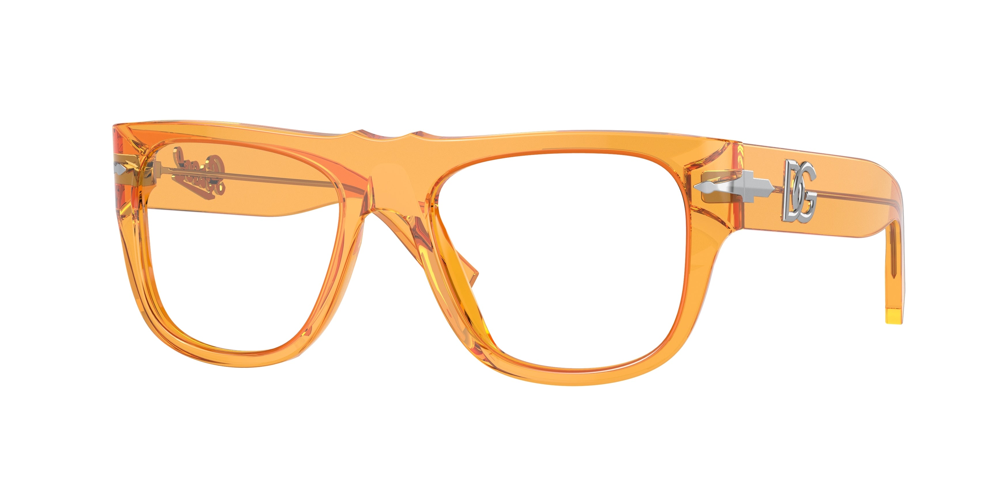 Persol PO3295V Pillow Eyeglasses  1168-Transparent Orange 51-135-18 - Color Map Orange