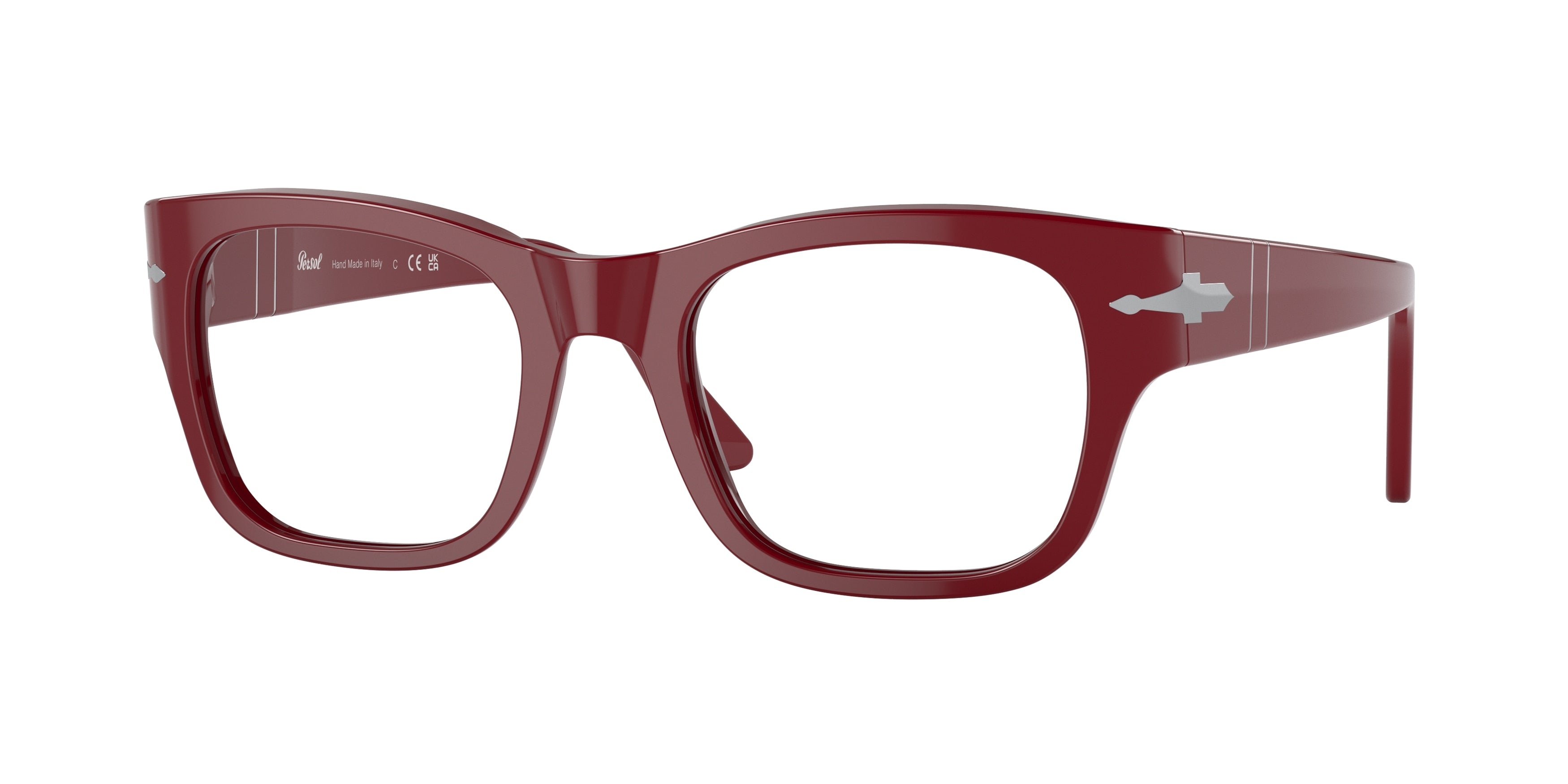 Persol PO3297V Rectangle Eyeglasses  1172-Bordeaux 52-145-21 - Color Map Red