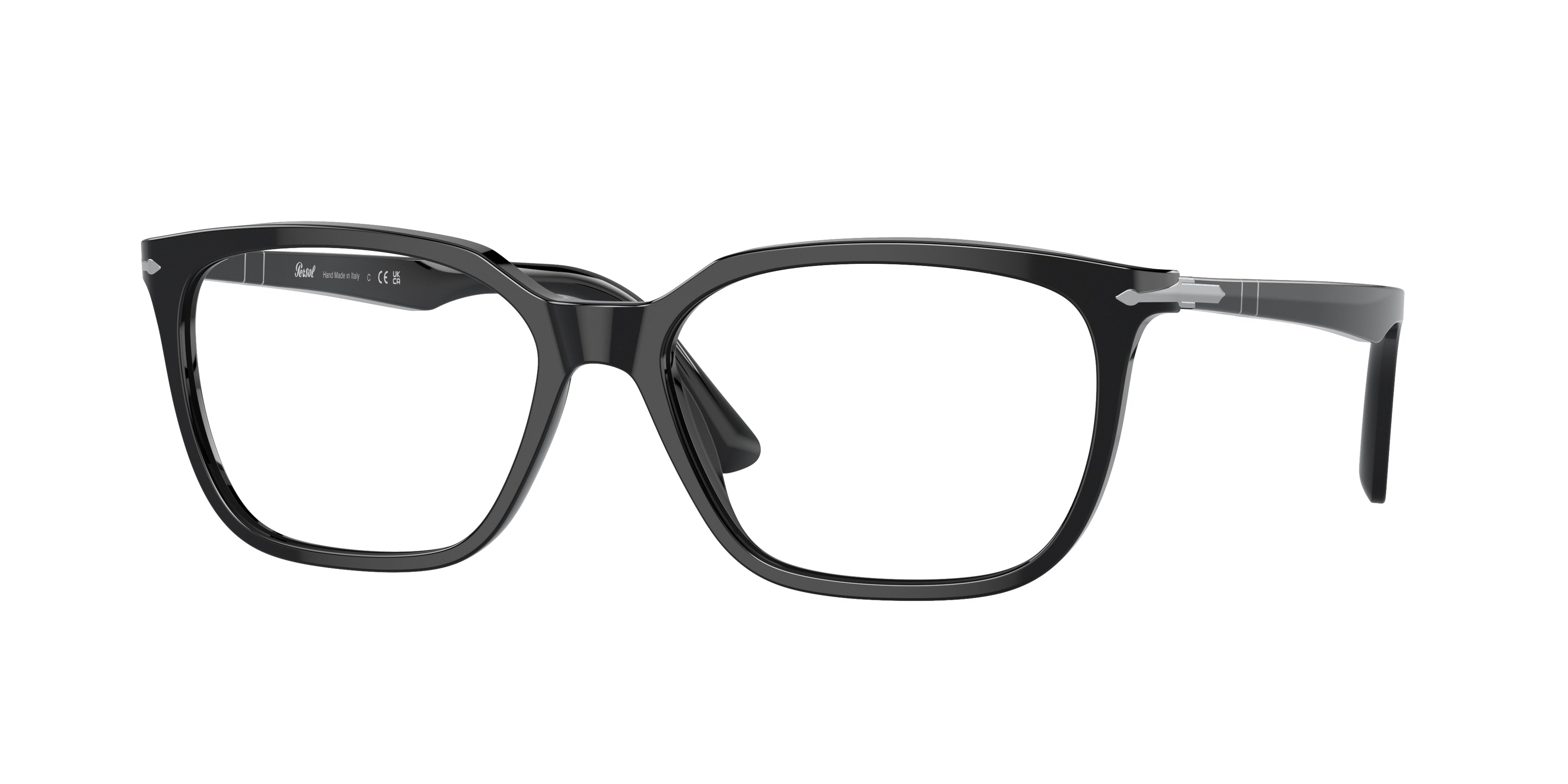 Persol PO3298V Rectangle Eyeglasses  95-Black 56-145-16 - Color Map Black