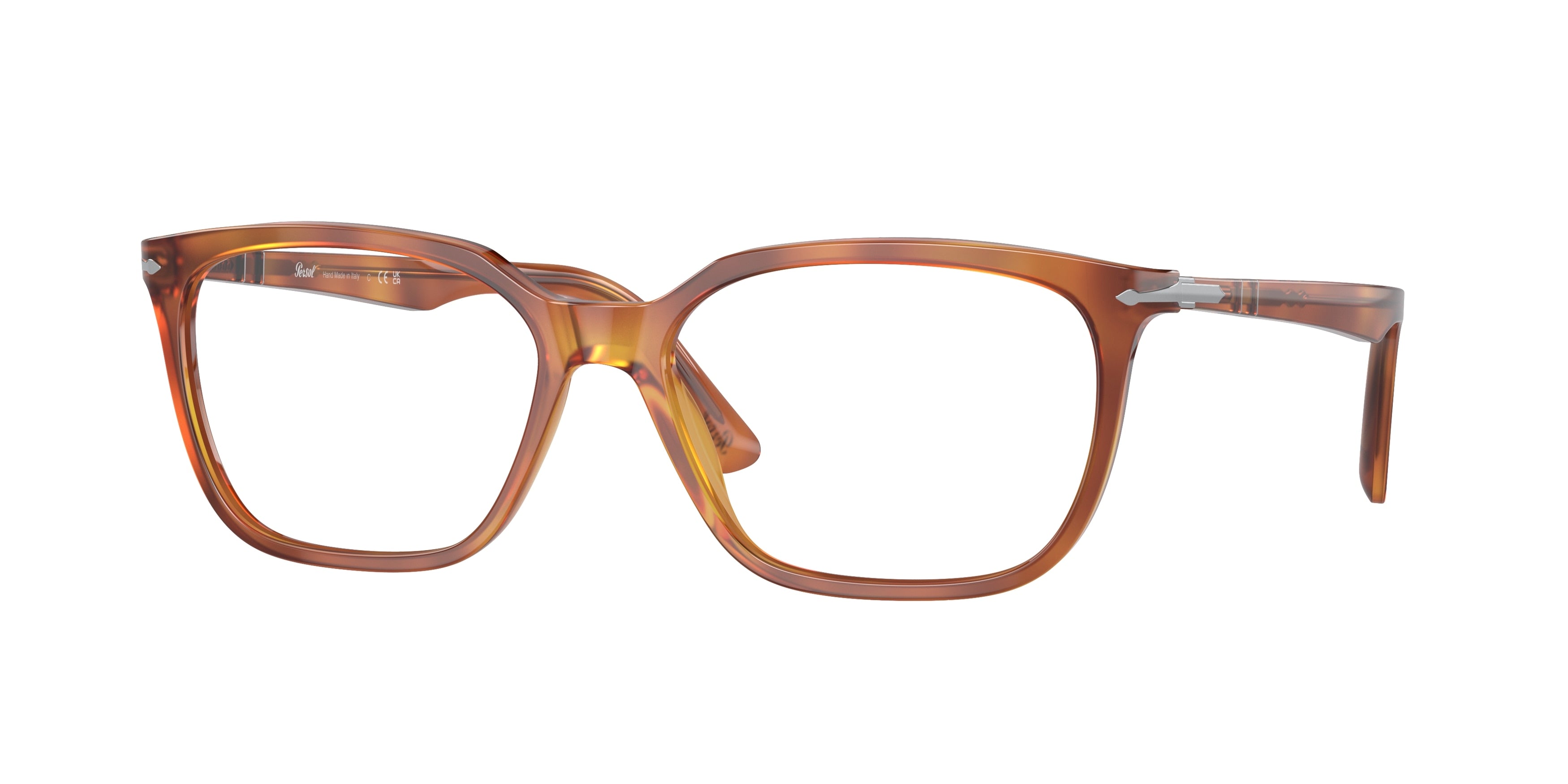 Persol PO3298V Rectangle Eyeglasses  96-Terra Di Siena 56-145-16 - Color Map Brown