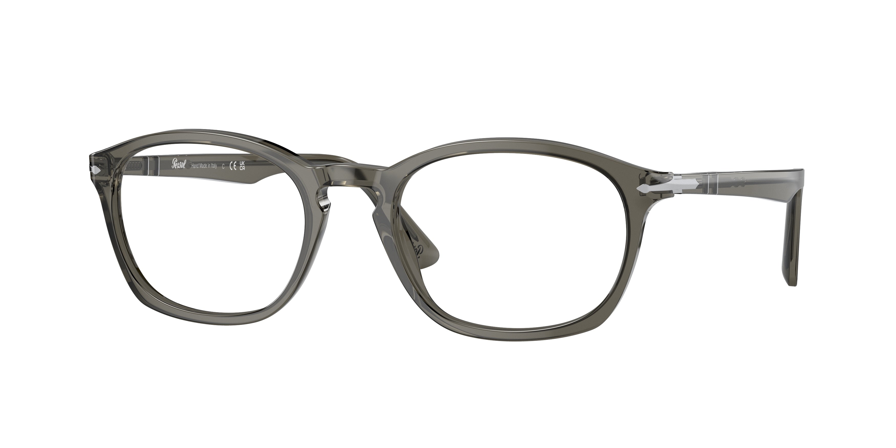 Persol PO3303V Pillow Eyeglasses  1103-Taupe Grey Transparent 53-145-20 - Color Map Grey