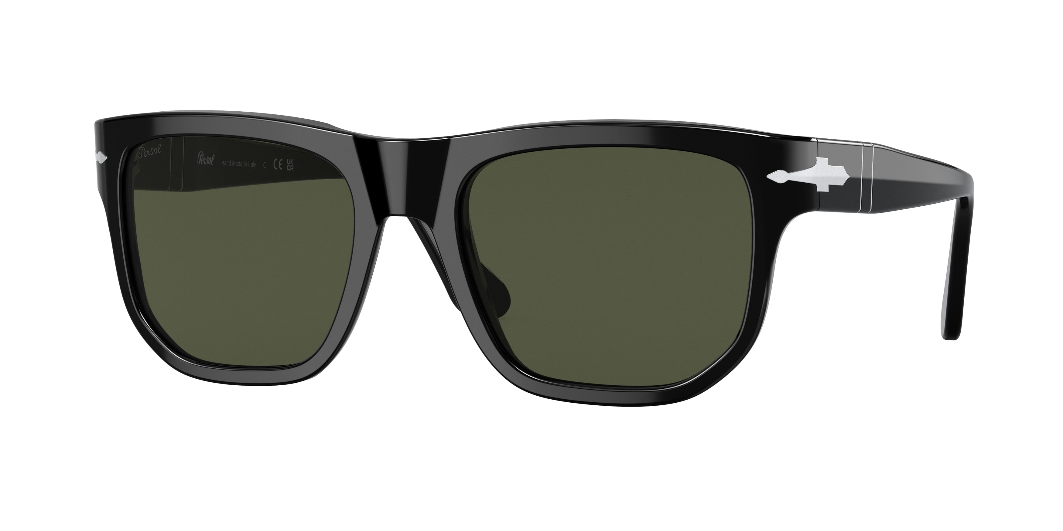 Persol PO3306S Pillow Sunglasses  95/31-Black 55-145-20 - Color Map Black