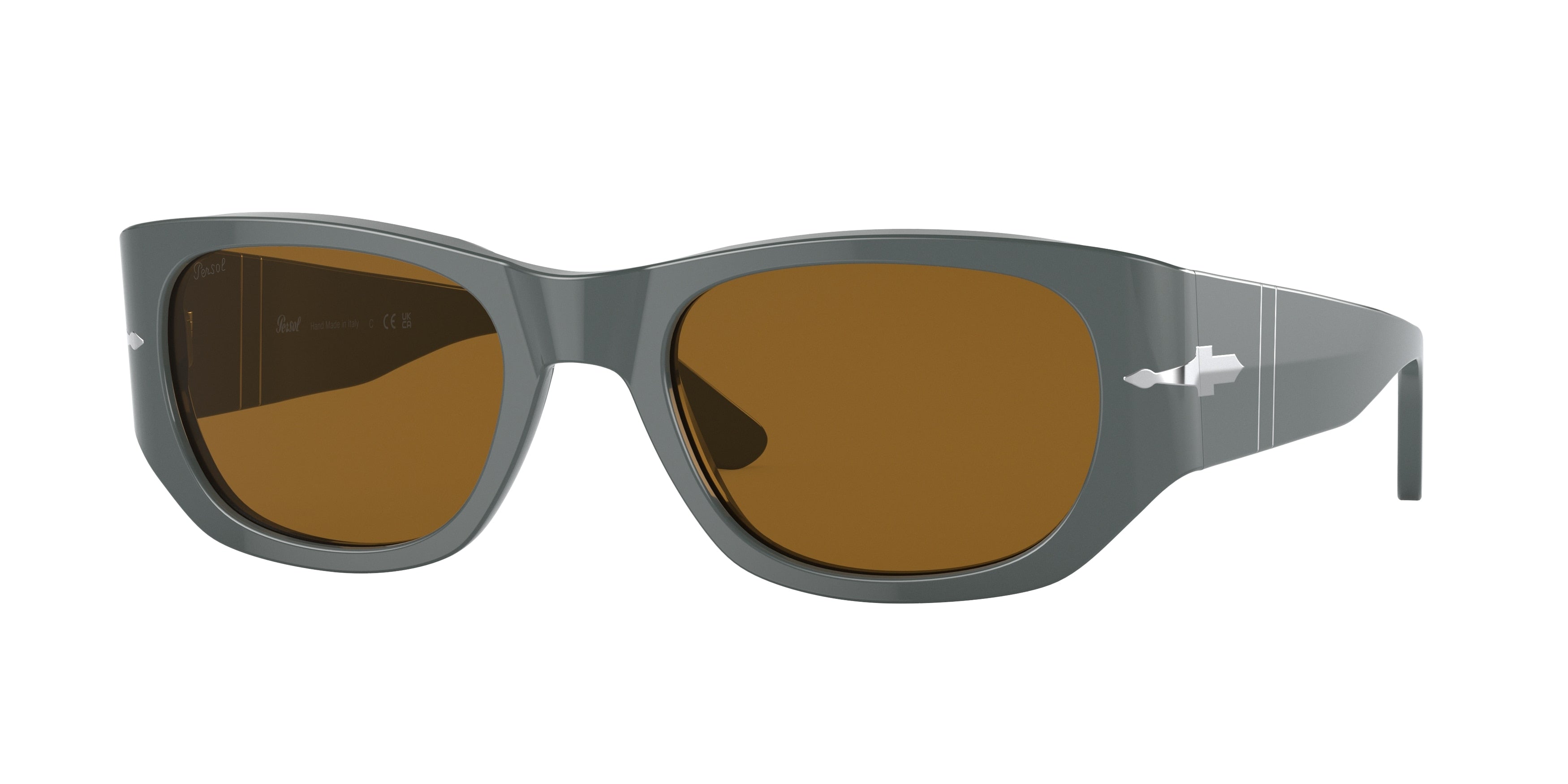 Persol PO3307S Pillow Sunglasses  117333-Grey 55-145-21 - Color Map Grey