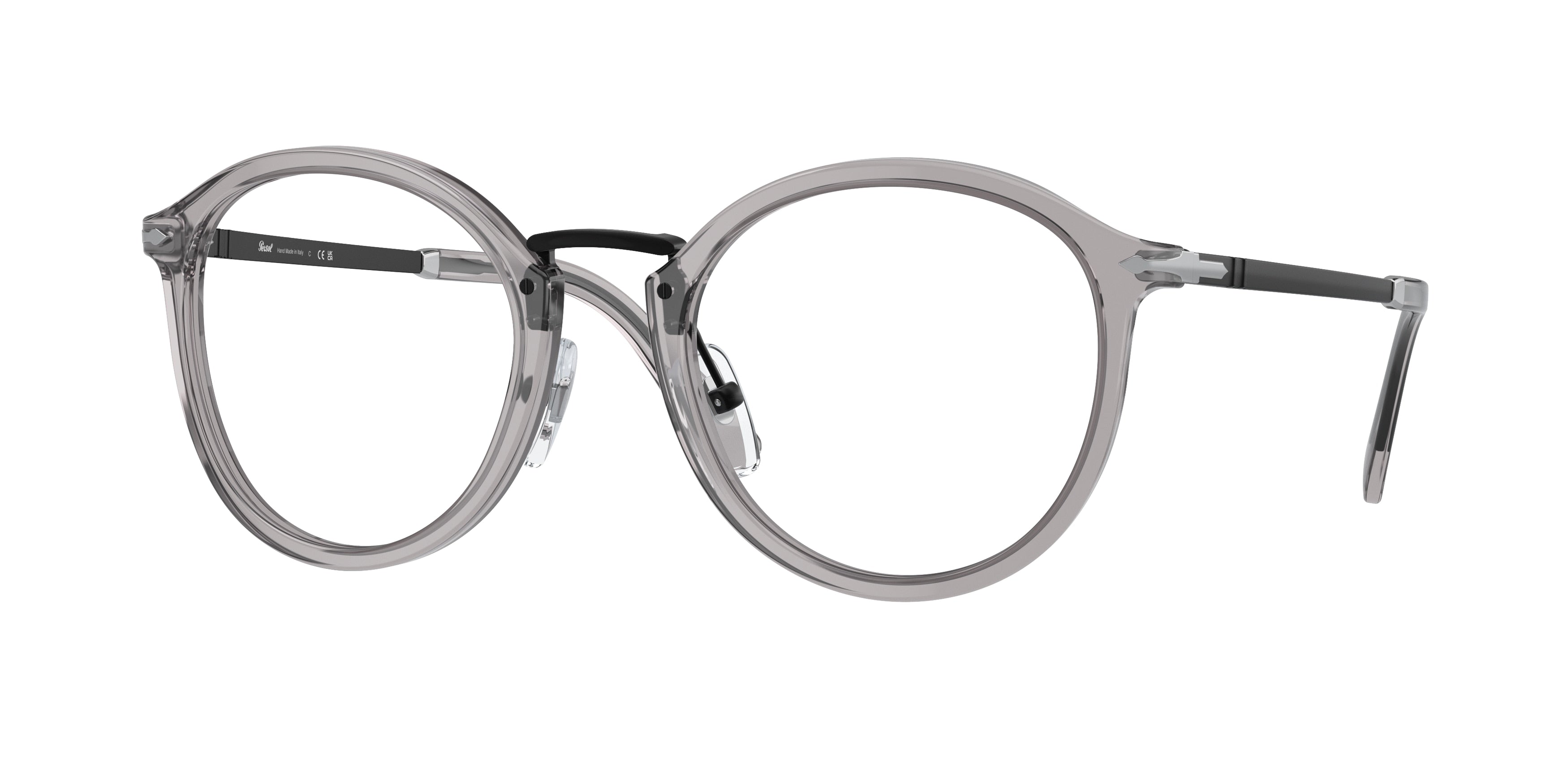Persol VICO PO3309V Phantos Eyeglasses  309-Transparent Grey 51-145-22 - Color Map Grey