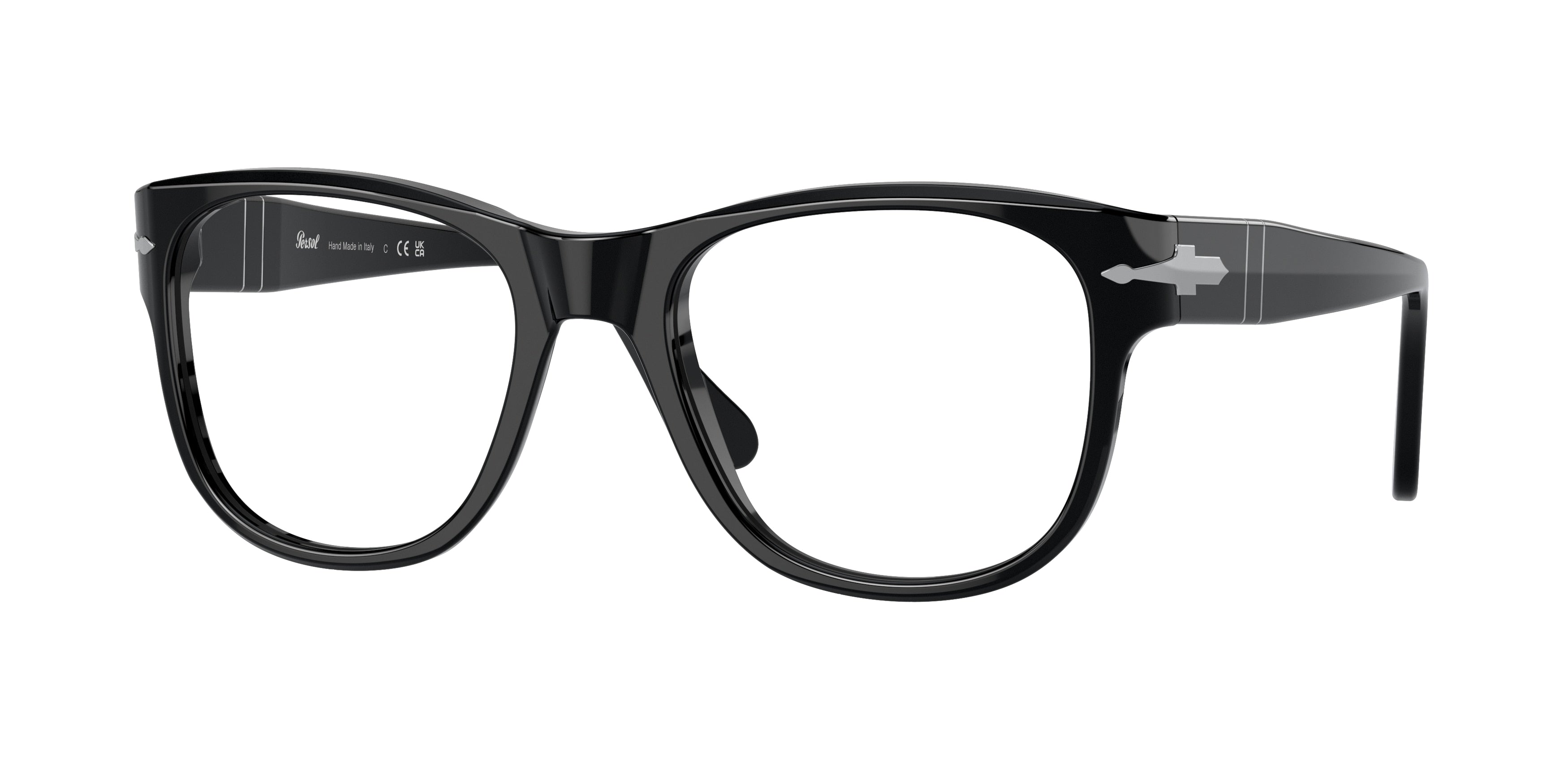 Persol PO3312V Square Eyeglasses  95-Black 54-150-20 - Color Map Black