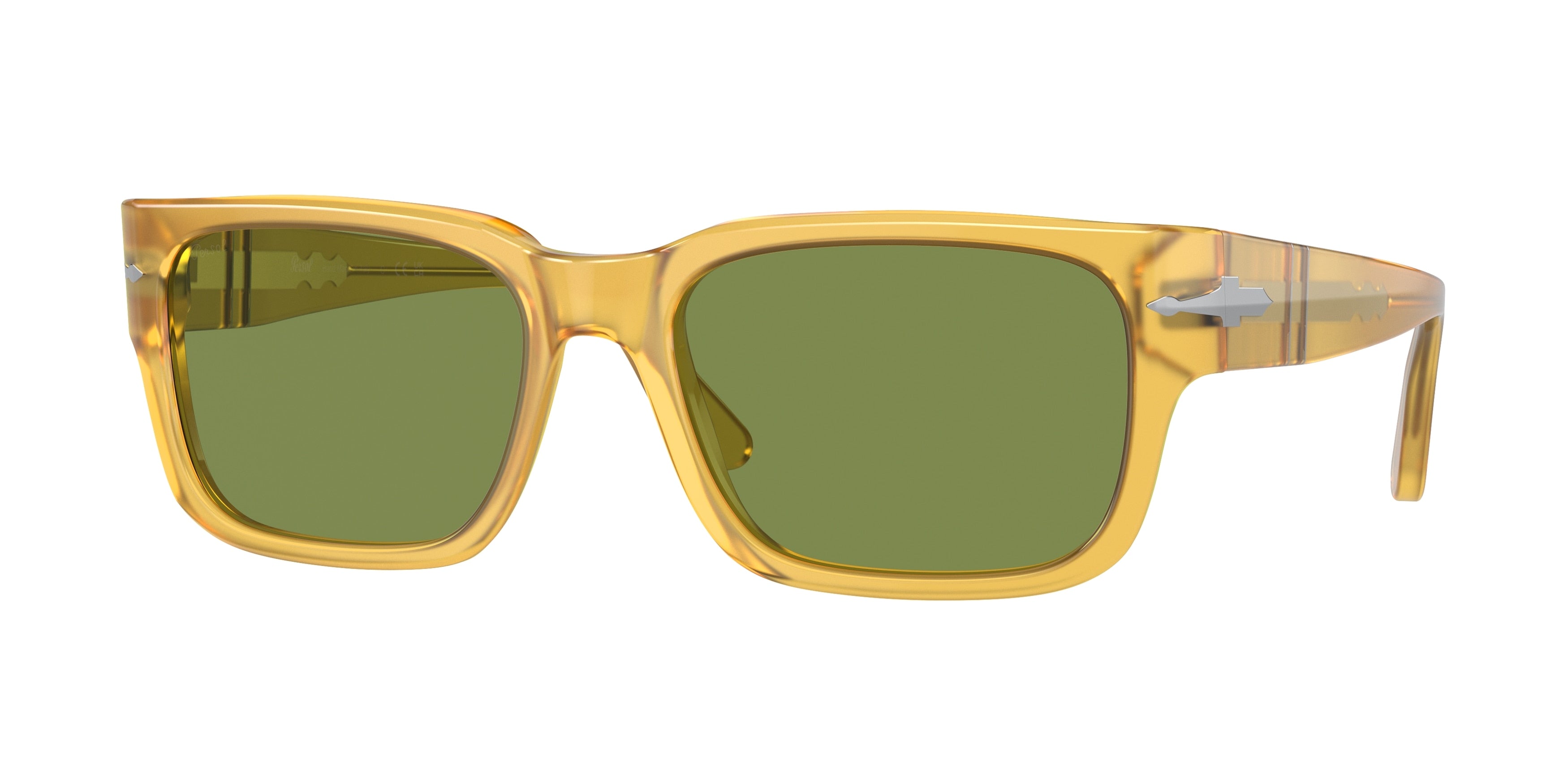 Persol PO3315S Rectangle Sunglasses  204/4E-Miele 58-145-19 - Color Map Yellow