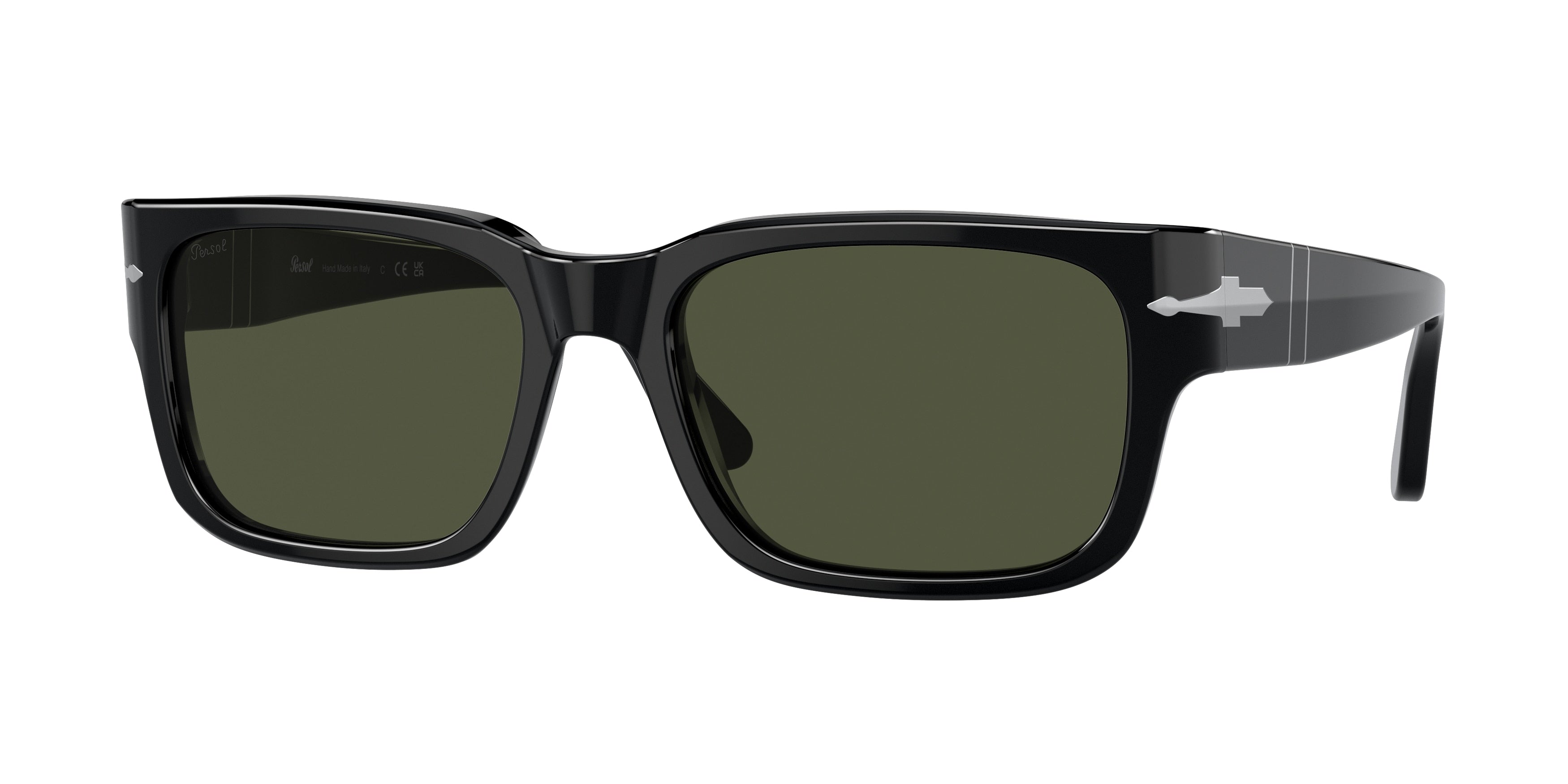 Persol PO3315S Rectangle Sunglasses  95/31-Black 58-145-19 - Color Map Black