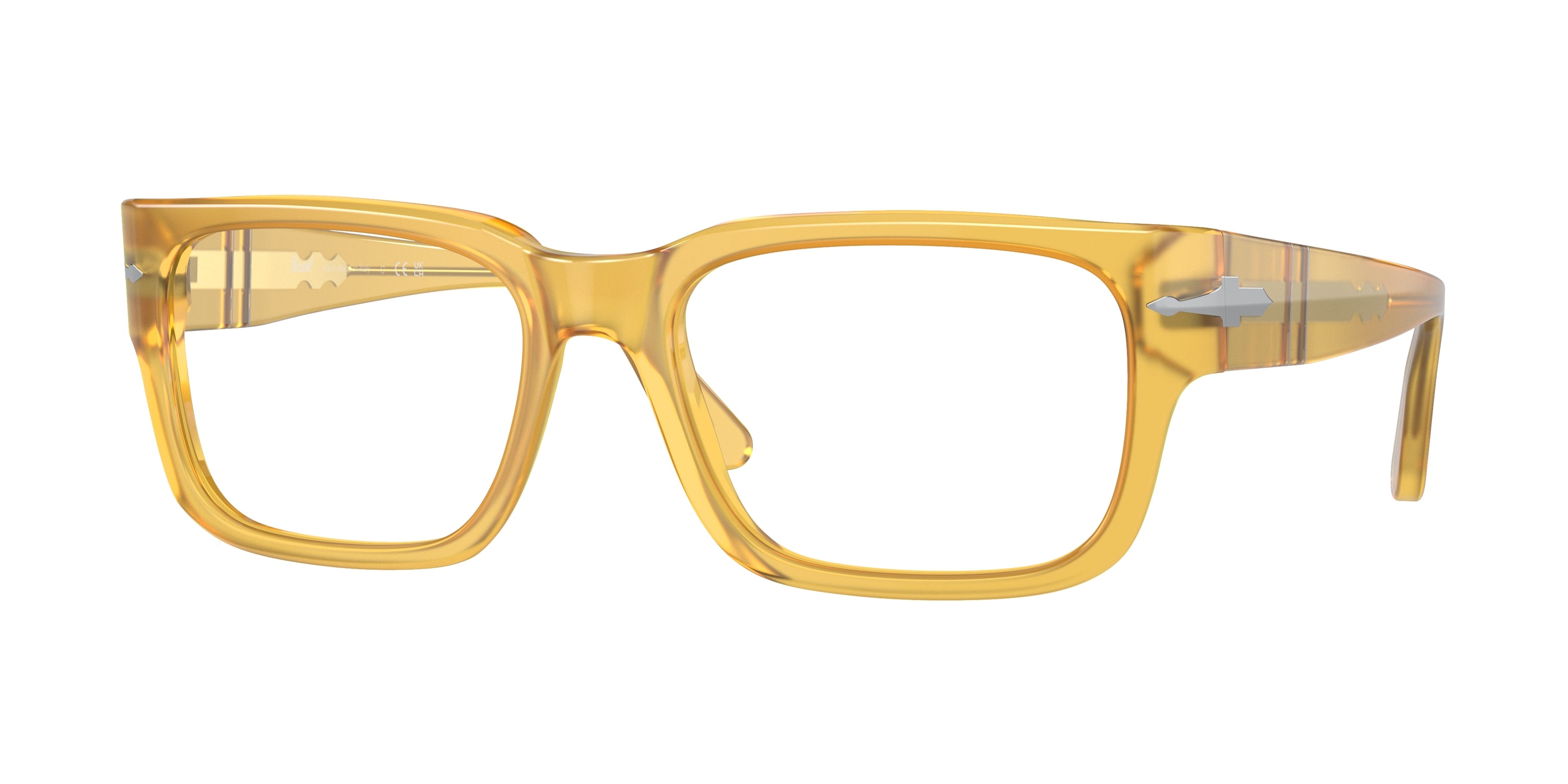 Persol PO3315V Rectangle Eyeglasses  204-Miele 55-145-19 - Color Map Yellow