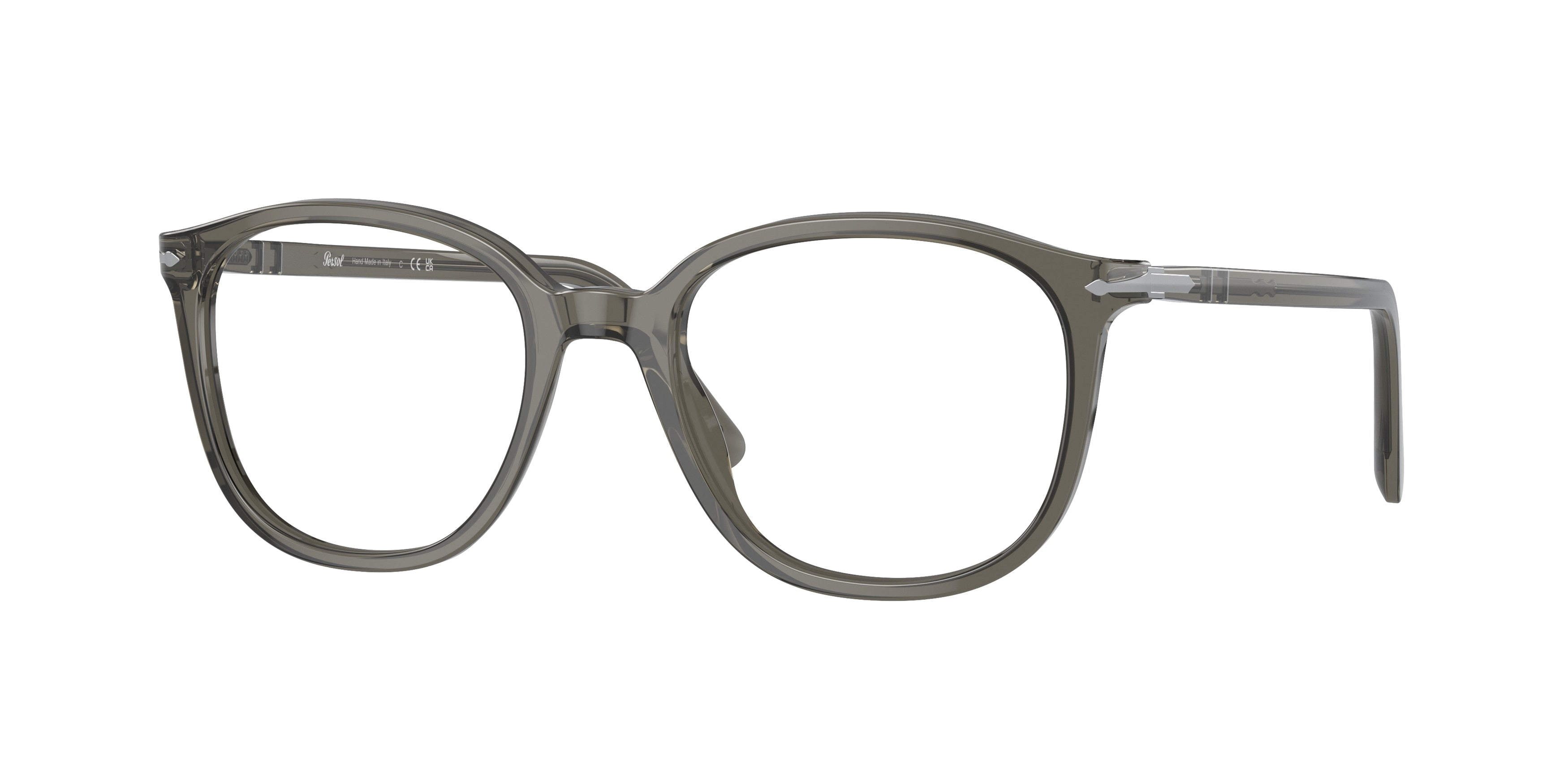 Persol PO3317V Pillow Eyeglasses  1103-Transparent Taupe Gray 53-145-19 - Color Map Grey