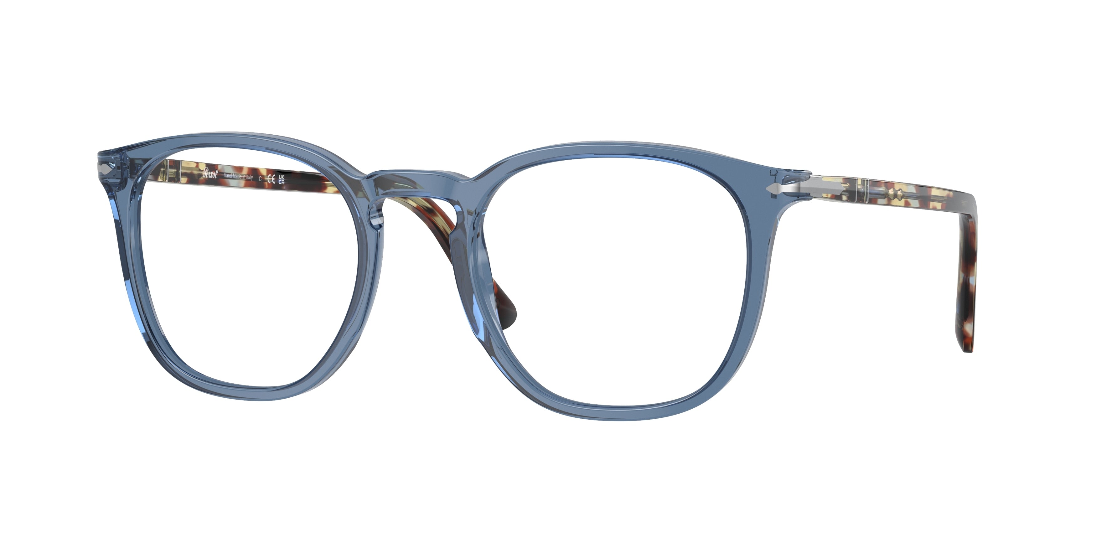 Persol PO3318V Phantos Eyeglasses  1202-Transparent Navy 51-145-21 - Color Map Blue