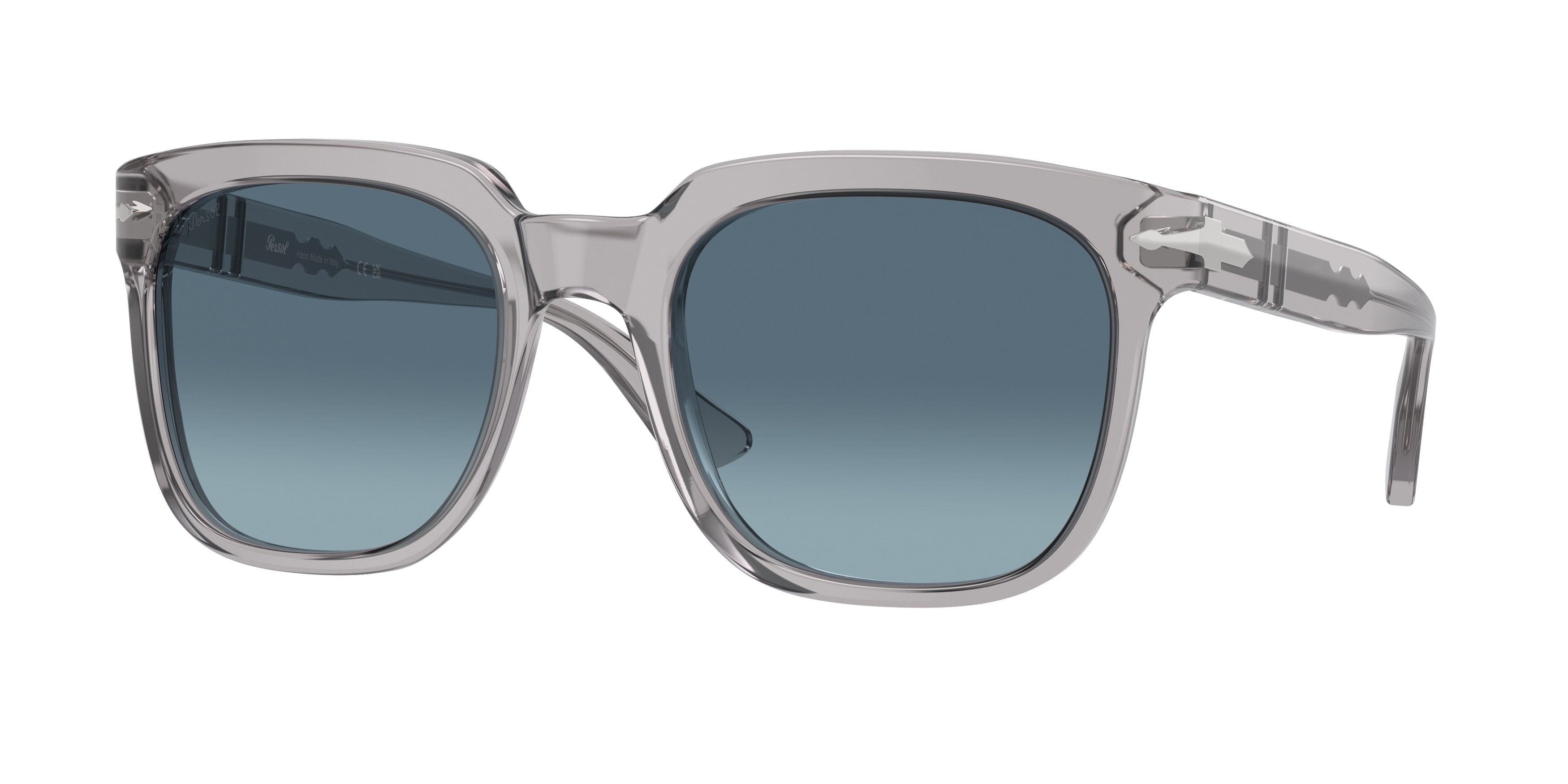 Persol PO3323S Square Sunglasses  309/Q8-Transparent Grey 56-145-22 - Color Map Grey