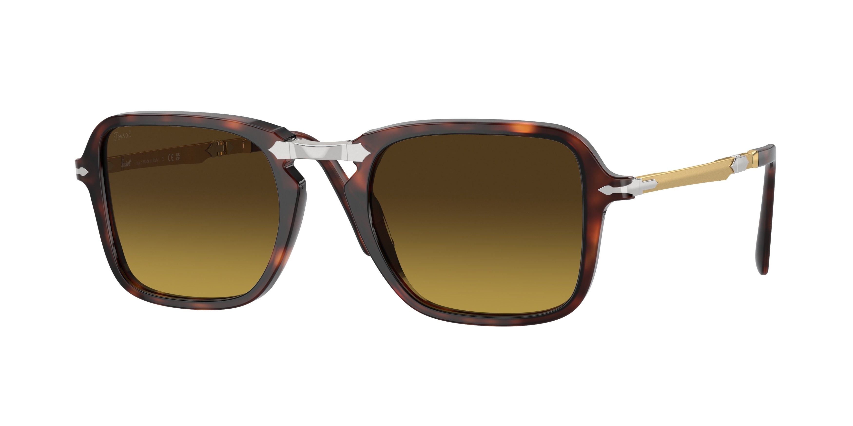Persol PO3330S Rectangle Sunglasses  24/85-Havana 54-145-21 - Color Map Tortoise