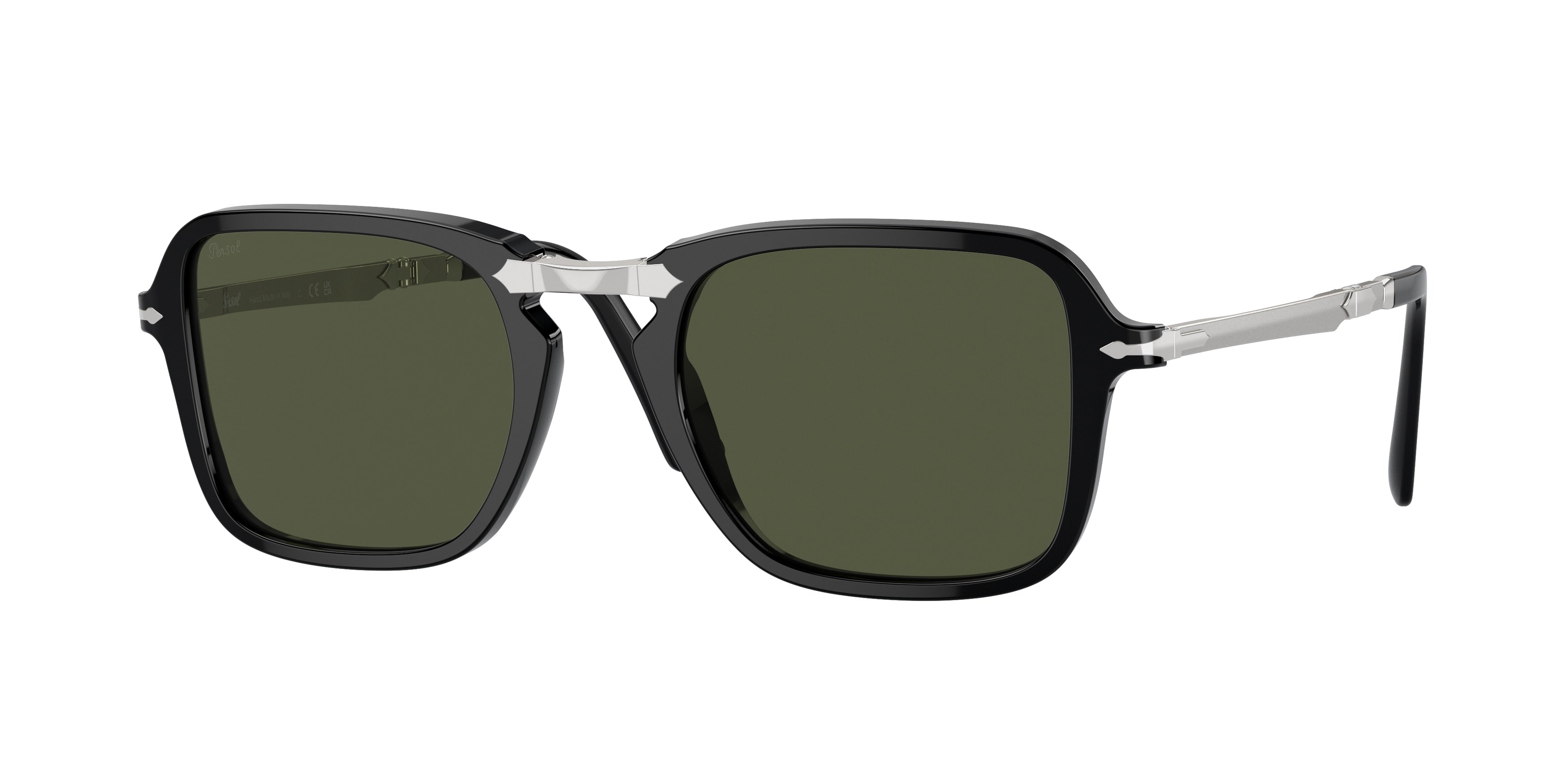 Persol PO3330S Rectangle Sunglasses  95/31-Black 54-145-21 - Color Map Black