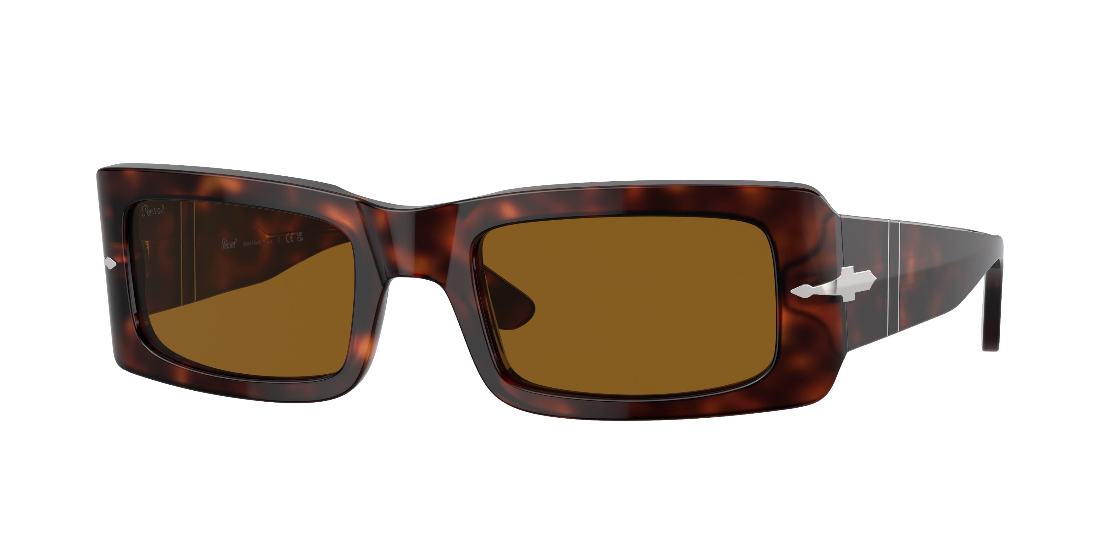 Persol FRANCIS PO3332S Rectangle Sunglasses  24/33-Havana 54-140-22 - Color Map Tortoise