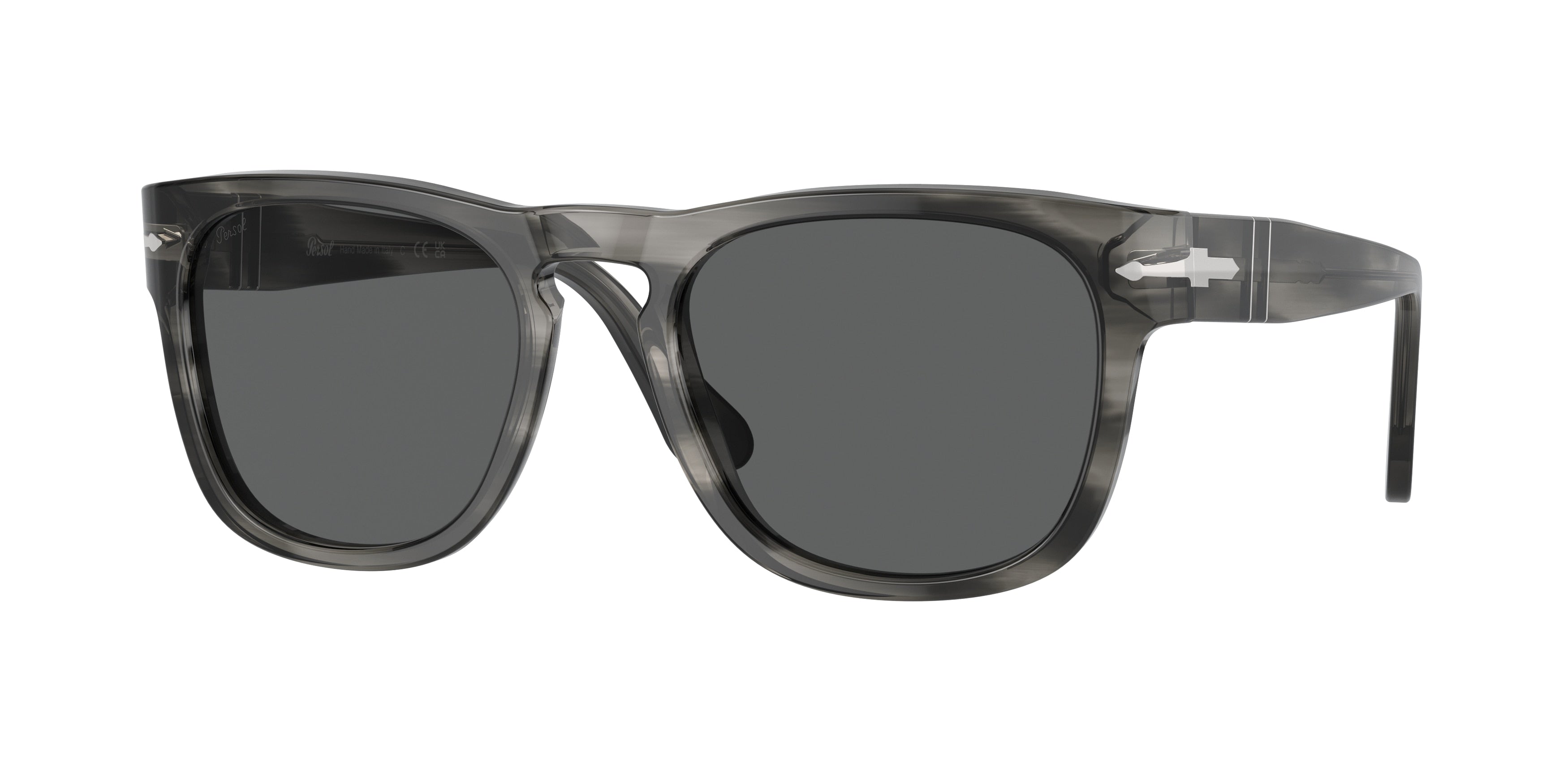 Persol ELIO PO3333S Square Sunglasses  1192B1-Striped Grey 54-145-20 - Color Map Grey
